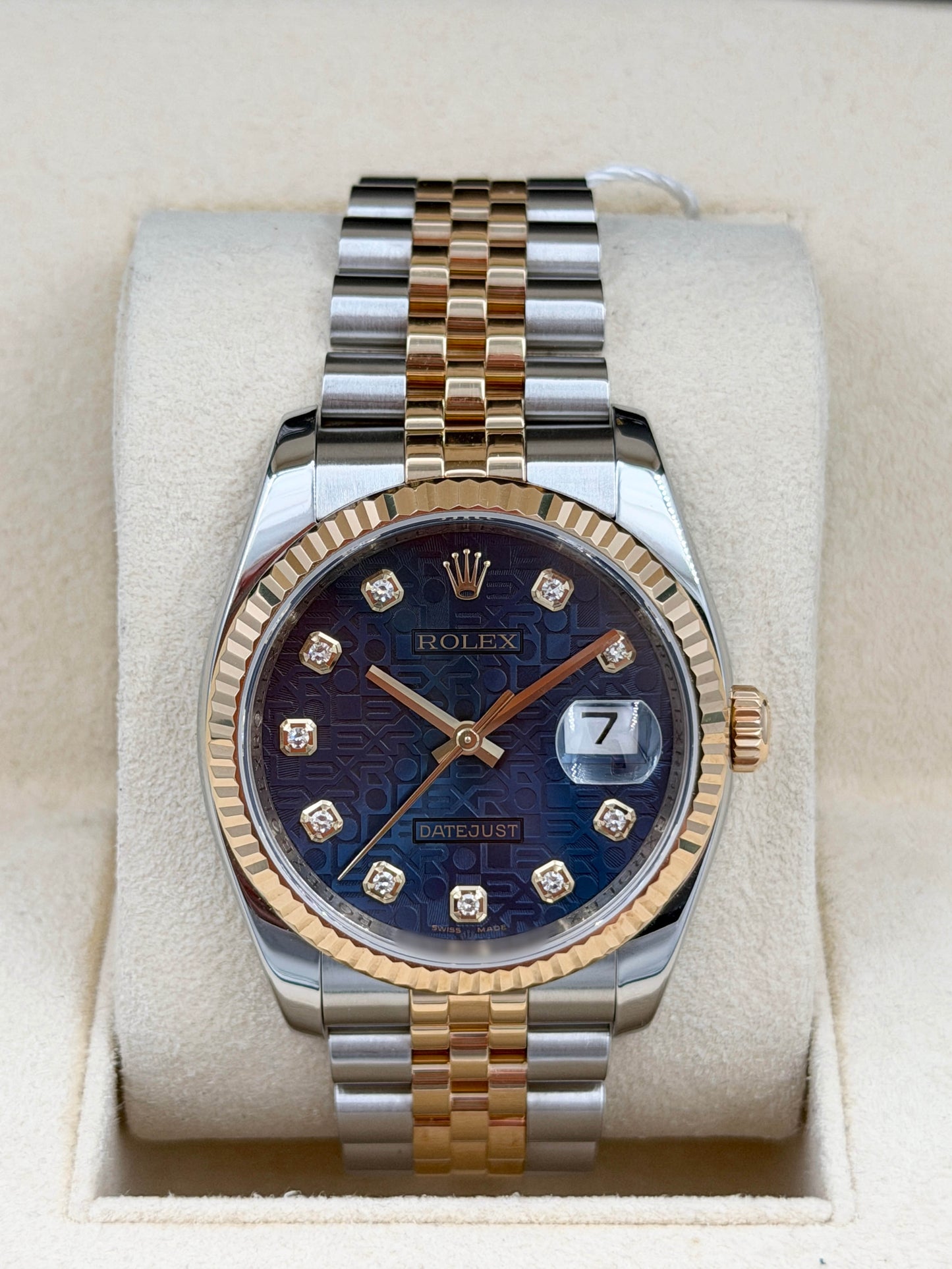 ROLEX 勞力士 DATEJUST 116233 藍色電腦面 鑽石字 2007年