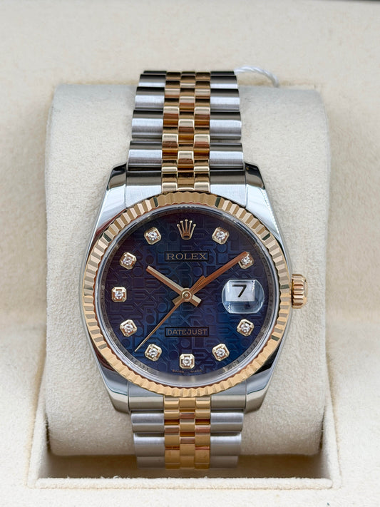 ROLEX 勞力士 DATEJUST 116233 藍色電腦面 鑽石字 2007年
