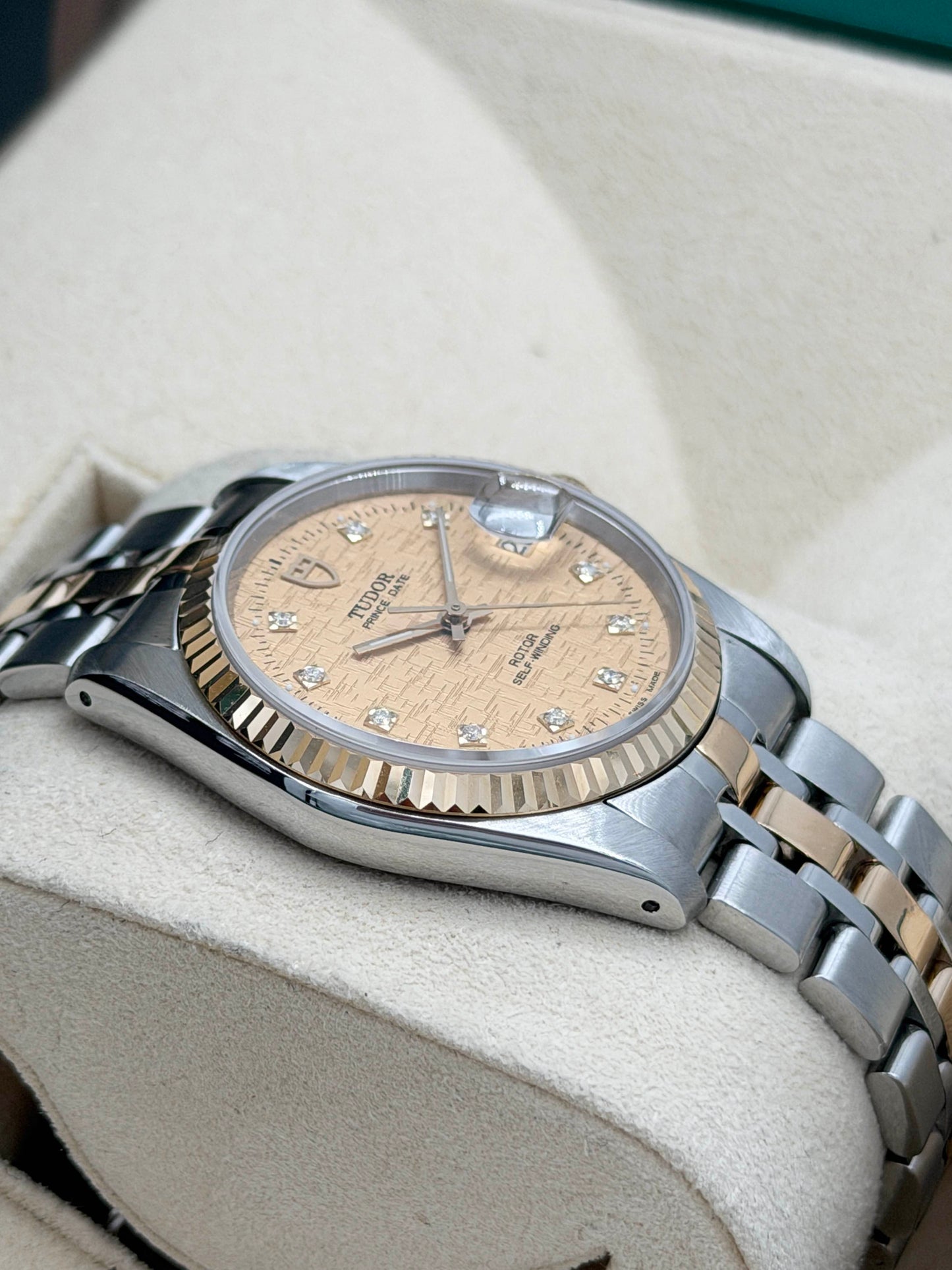 TUDOR 帝舵 PRINCE DATE 74033 布紋面 鑽石字 2016年