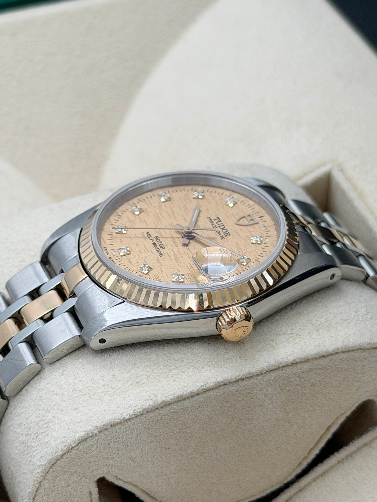 TUDOR 帝舵 PRINCE DATE 74033 布紋面 鑽石字 2016年