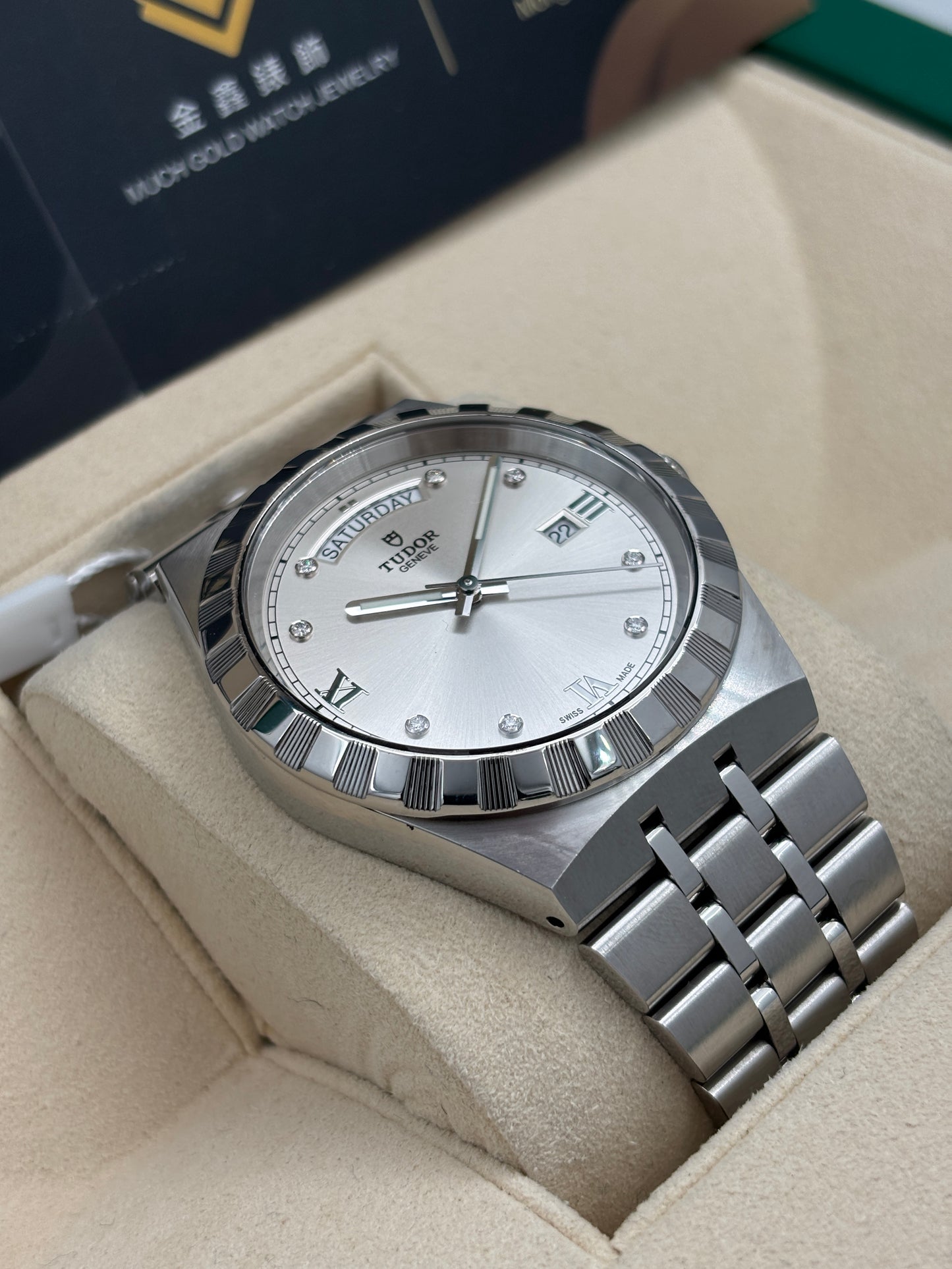 二手 USED  TUDOR 帝舵 ROYAL 28600 銀色 鑽石字 2024年7月 全套 FULL SET