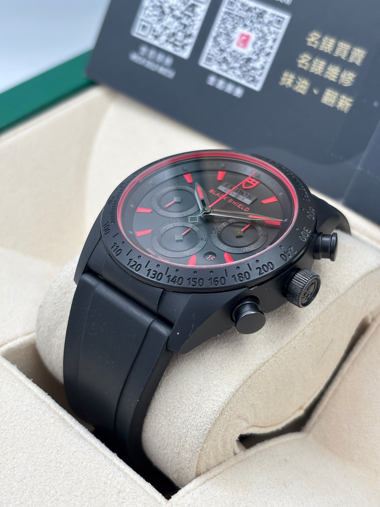 二手 USED  TUDOR 帝舵 FASTRIDER 42000CR 黑色 2017年5月 全套 FULL SET