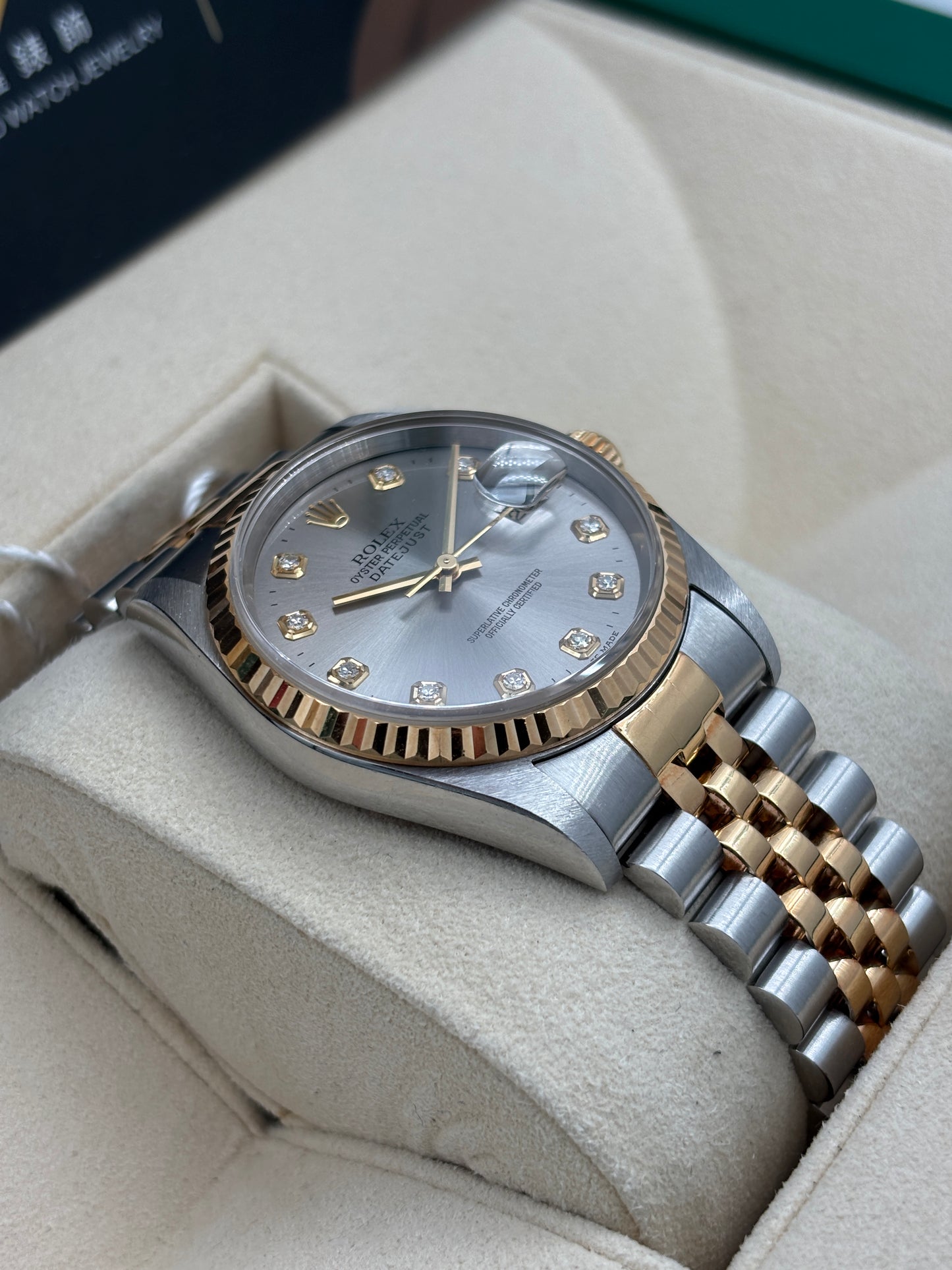 [SOLD OUT]二手 USED  ROLEX 勞力士 DATEJUST 16233 灰色鑽石字 約1998年 淨錶 WATCH ONLY