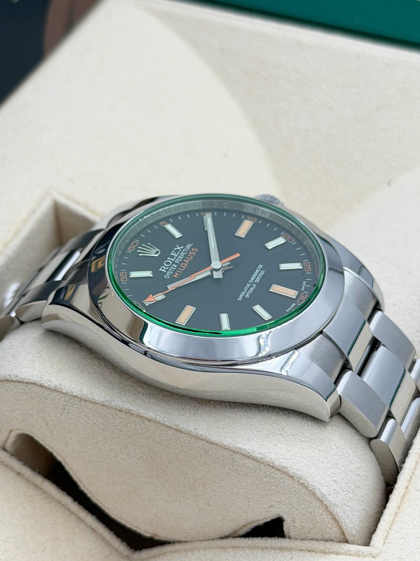 ROLEX 勞力士 MILGAUSS 116400GV 2009年 綠玻璃 閃電針