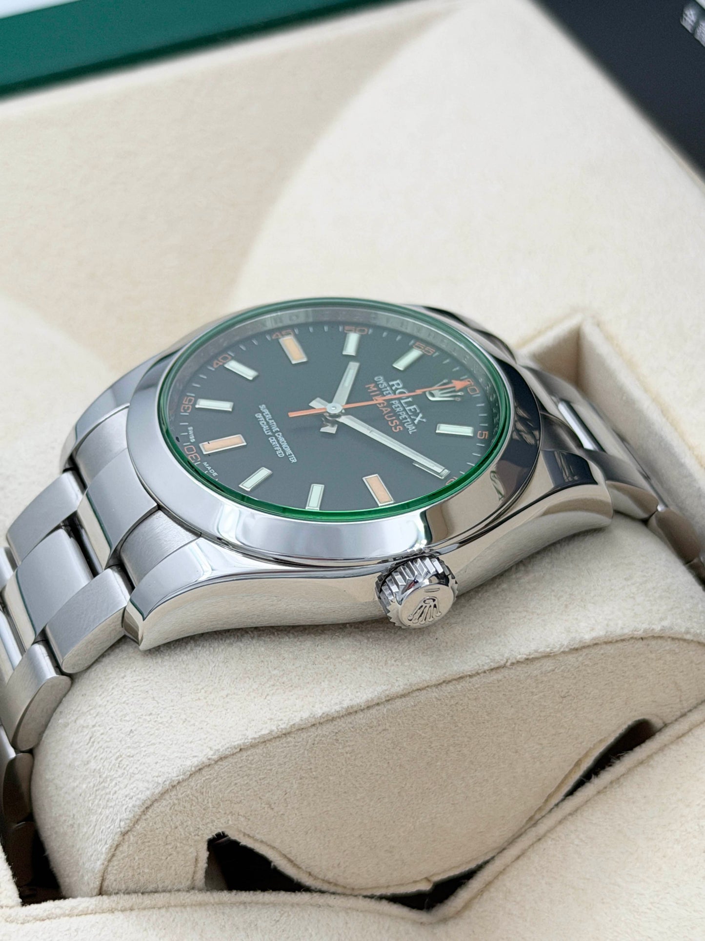 ROLEX 勞力士 MILGAUSS 116400GV 2009年 綠玻璃 閃電針