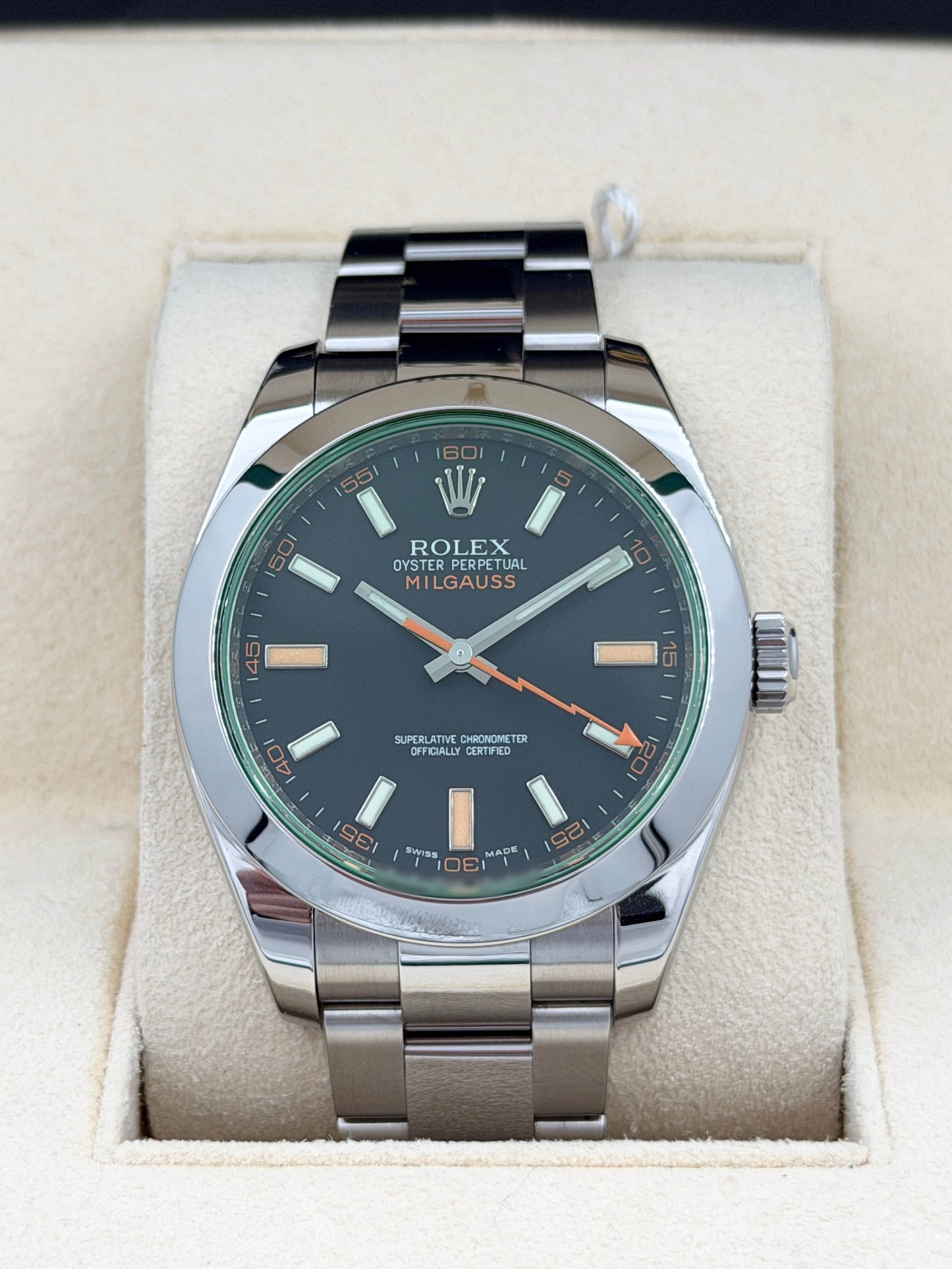 ROLEX 勞力士 MILGAUSS 116400GV 2009年 綠玻璃 閃電針