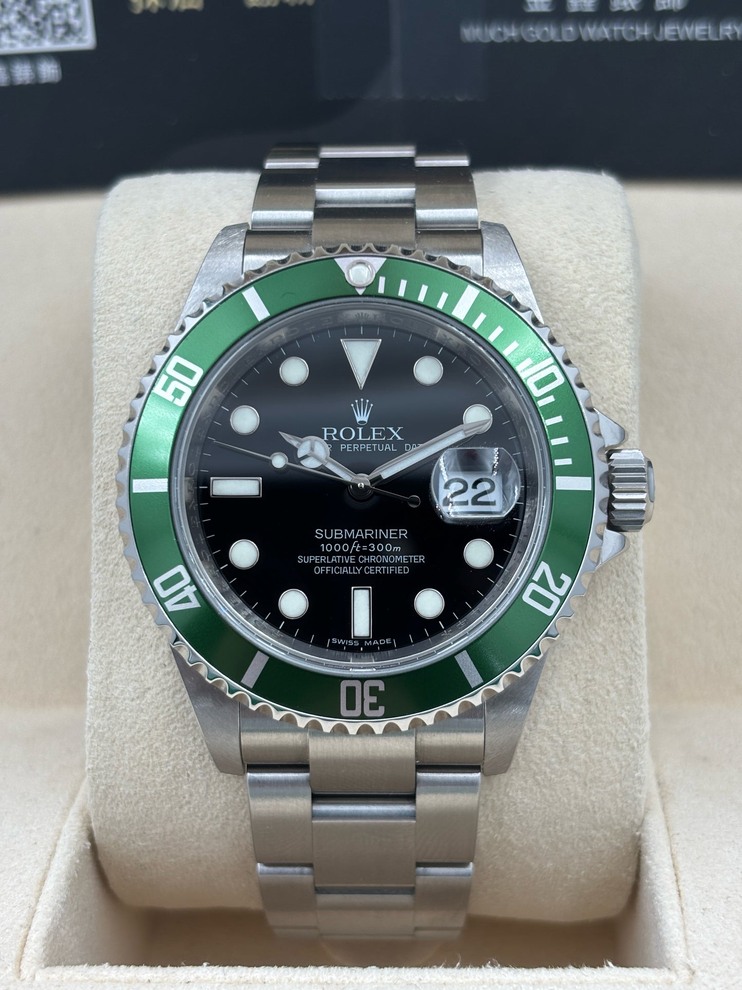 [SOLD OUT]二手 USED  ROLEX 勞力士 SUBMARINER DATE 16610LV 黑色 2008年11月 全套 FULL SET AD單