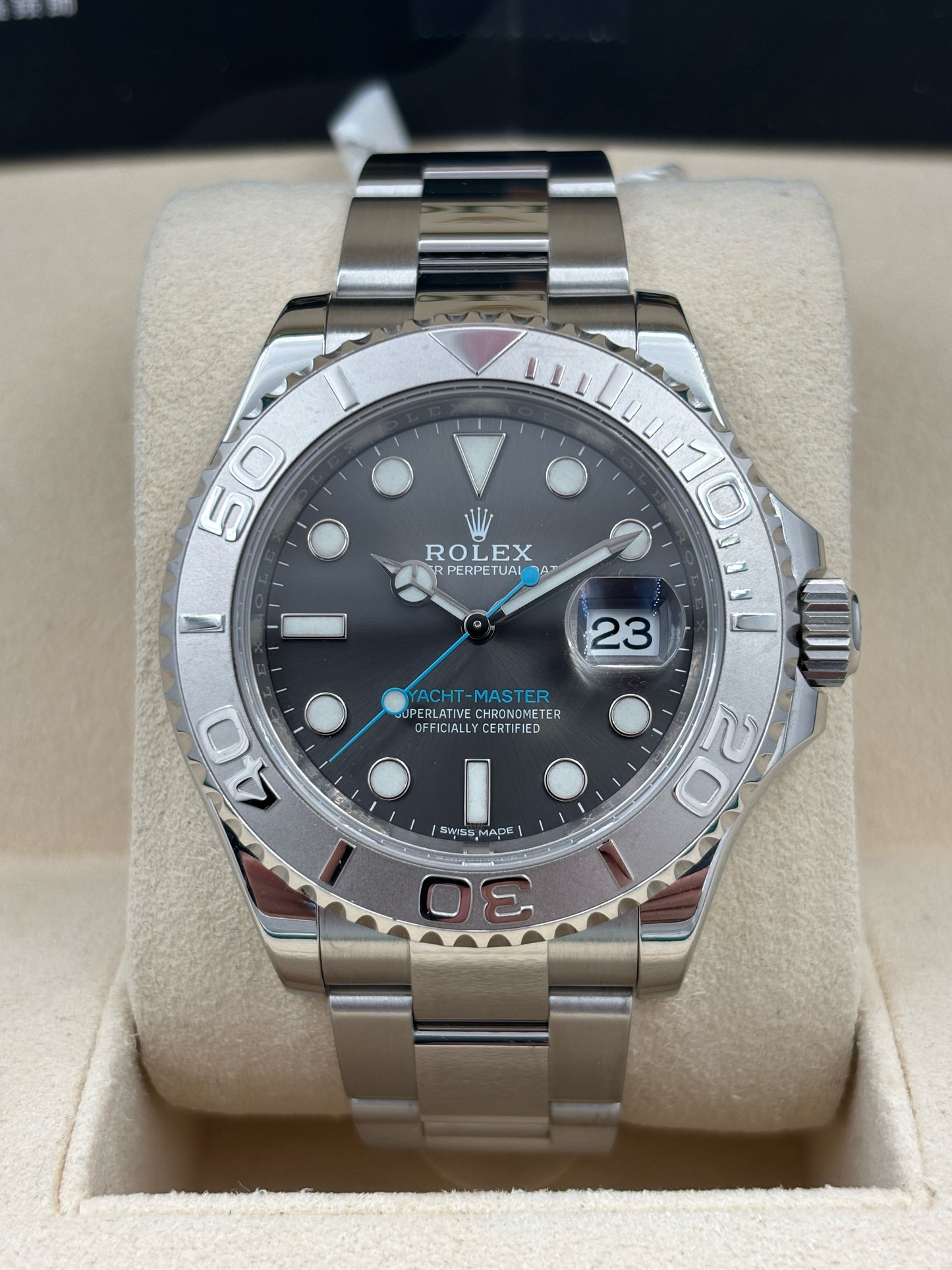 [SOLD OUT]二手 USED  ROLEX 勞力士 YACHT MASTER 116622 灰色 2016年8月 全套 FULL SET