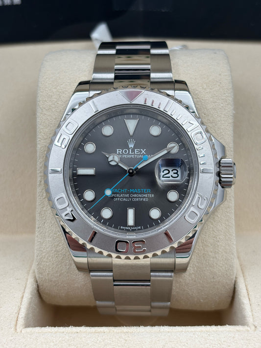 [SOLD OUT]二手 USED  ROLEX 勞力士 YACHT MASTER 116622 灰色 2016年8月 全套 FULL SET