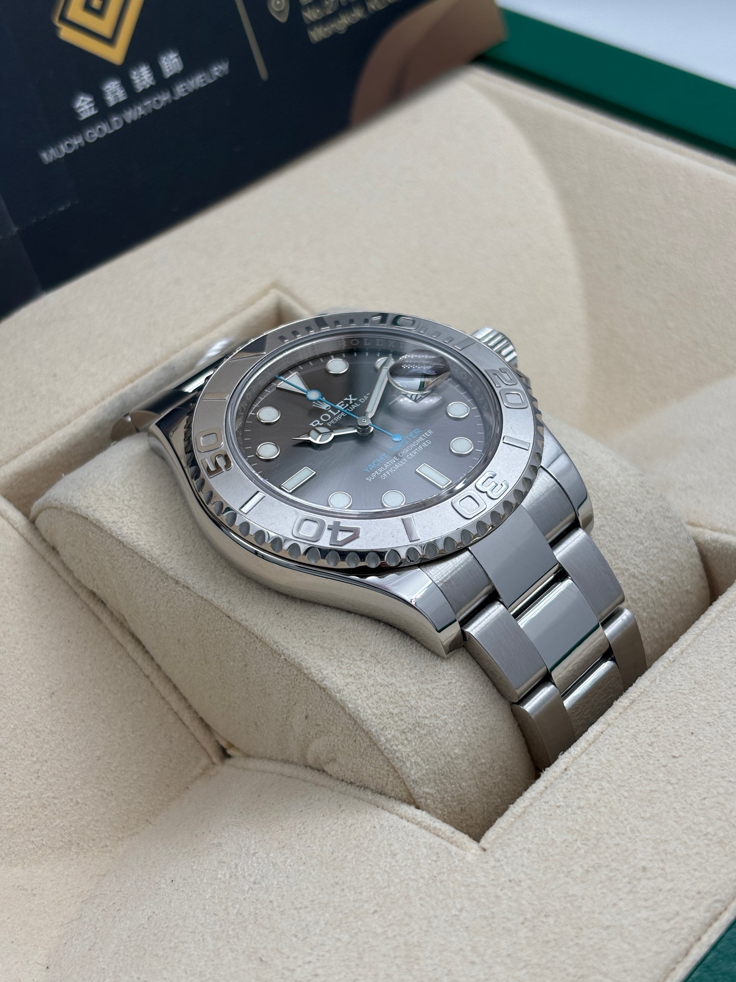 [SOLD OUT]二手 USED  ROLEX 勞力士 YACHT MASTER 116622 灰色 2016年8月 全套 FULL SET