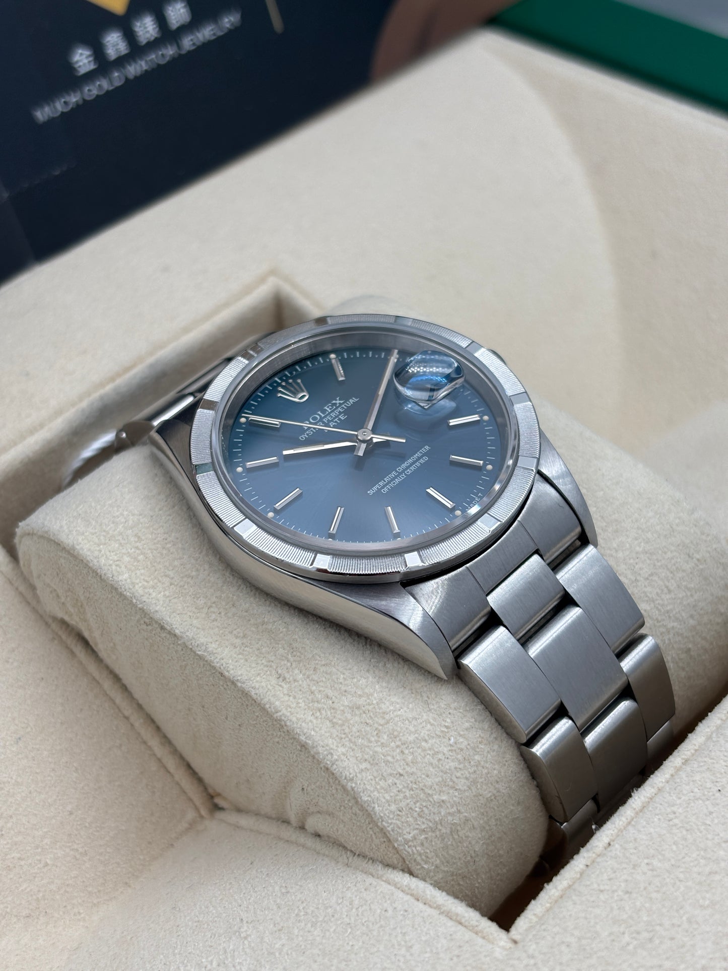 [SOLD OUT]二手 USED  ROLEX 勞力士 OYSTER PERPETUAL DATE 15210 藍色 約1996 淨錶 WATCH ONLY