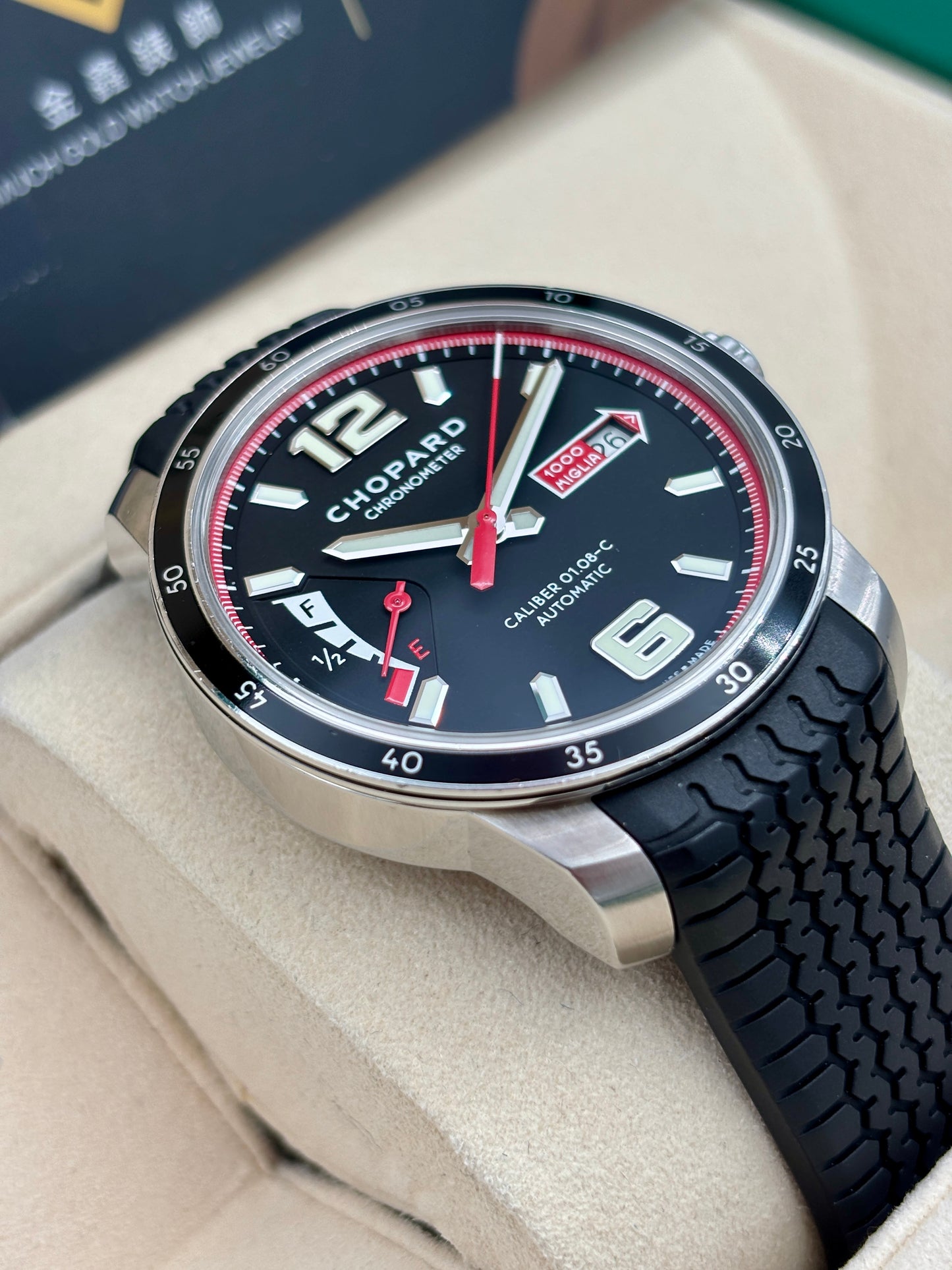 [SOLD OUT]二手 USED  CHOPARD 蕭邦 MILLE MIGLIA GTS POWER CONTROL 168566 黑色 約2020 盒 說明書