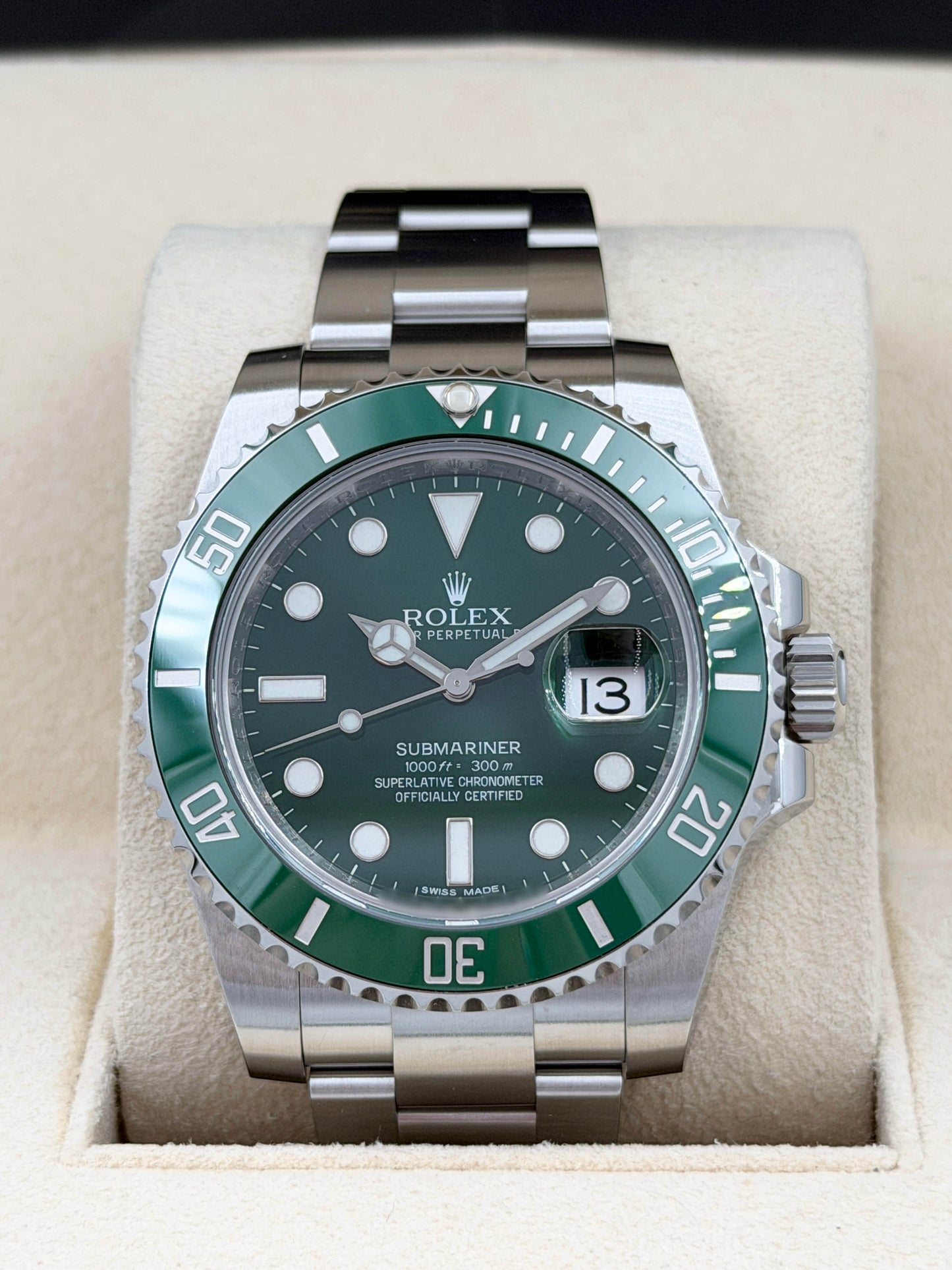 ROLEX 勞力士 SUBMARINER DATE 116610LV 2015年 綠綠 未打磨
