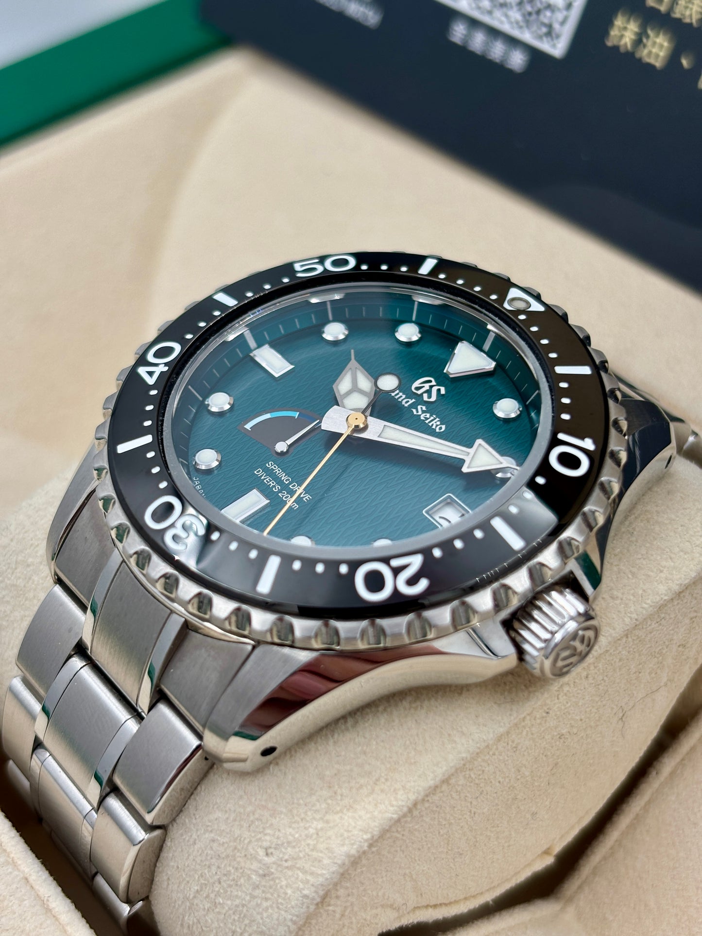二手 USED  GRAND SEIKO 冠藍獅 SBGA391 藍綠色 2018年12月 限量版 全套 FULL SET