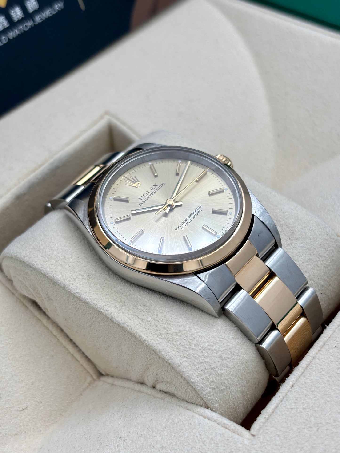 二手 USED  ROLEX 勞力士 OYSTER PERPETUAL 14203 金色 約1997年 淨錶 WATCH ONLY