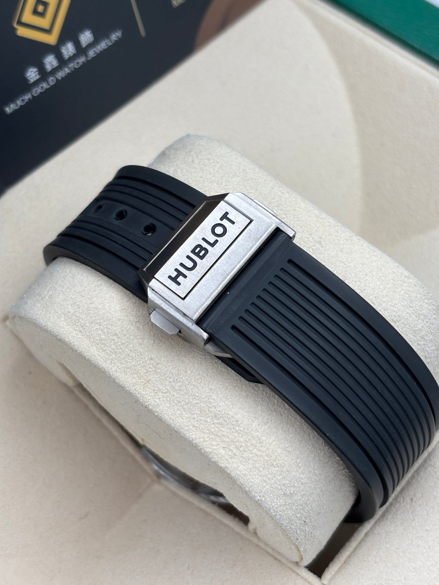 二手 USED  HUBLOT 宇舶 BIG BANG UNICO 411.JX.1170.RX 鏤空 2018年5月 藍寶石水晶&nbsp; 保養卡