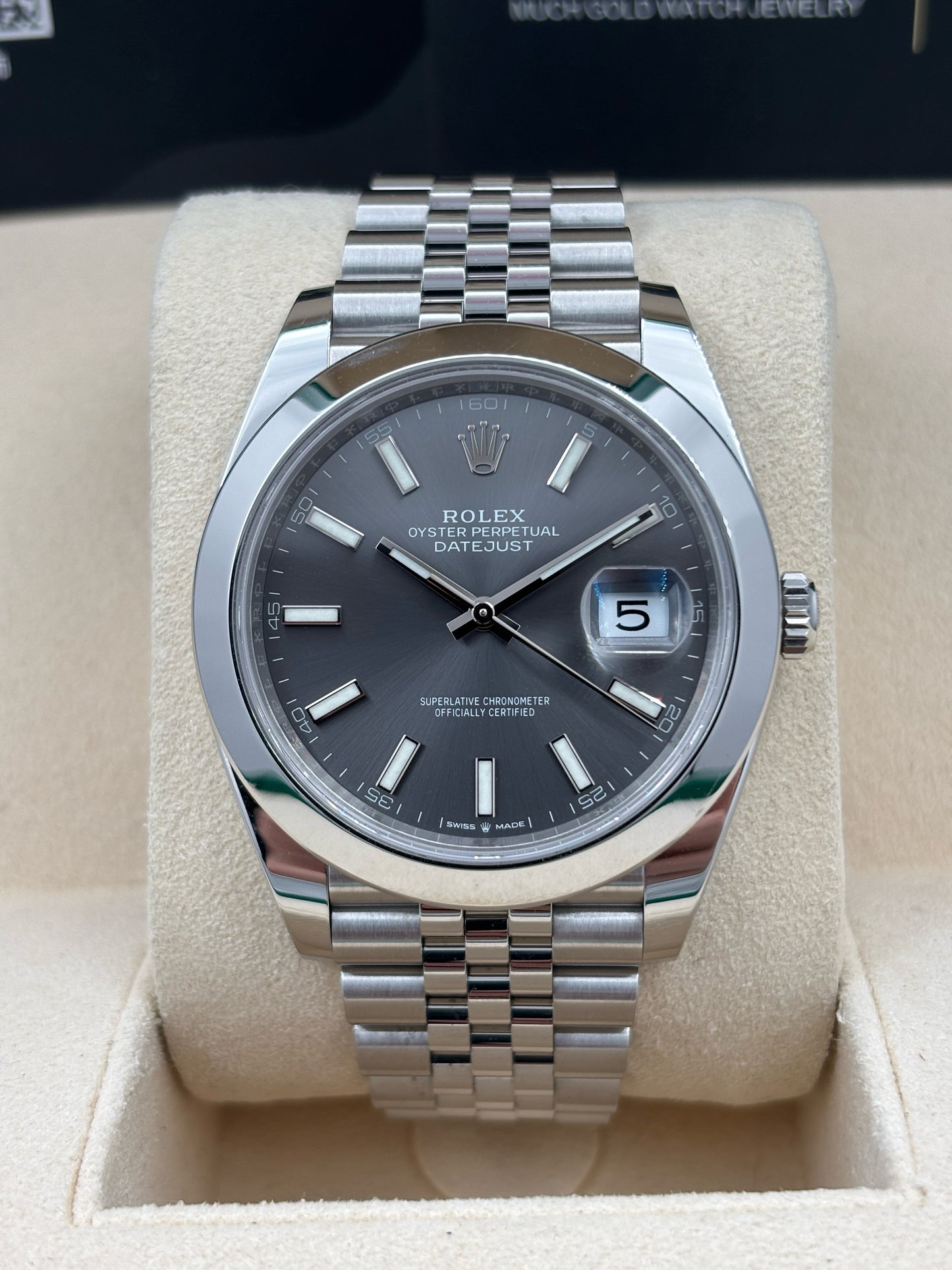 [SOLD OUT]二手 USED  ROLEX 勞力士 DATEJUST 126300 灰色 2024年6月 未打磨 99.9新 全套 FULL SET AD單