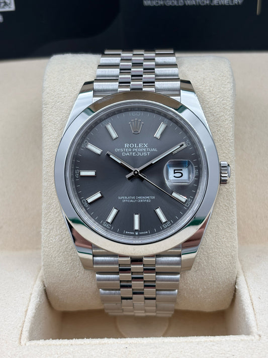 [SOLD OUT]二手 USED  ROLEX 勞力士 DATEJUST 126300 灰色 2024年6月 未打磨 99.9新 全套 FULL SET AD單