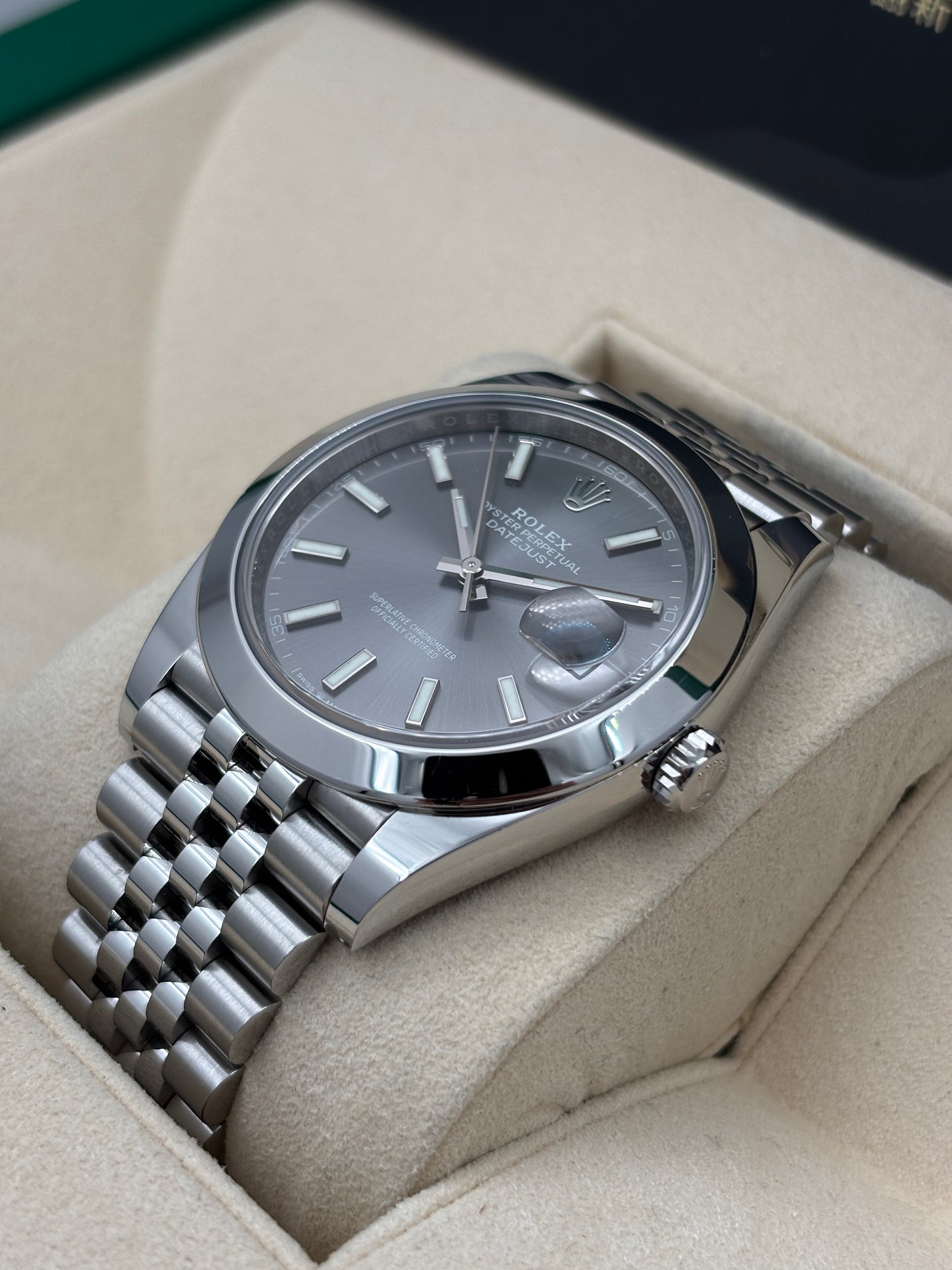 [SOLD OUT]二手 USED  ROLEX 勞力士 DATEJUST 126300 灰色 2024年6月 未打磨 99.9新 全套 FULL SET AD單