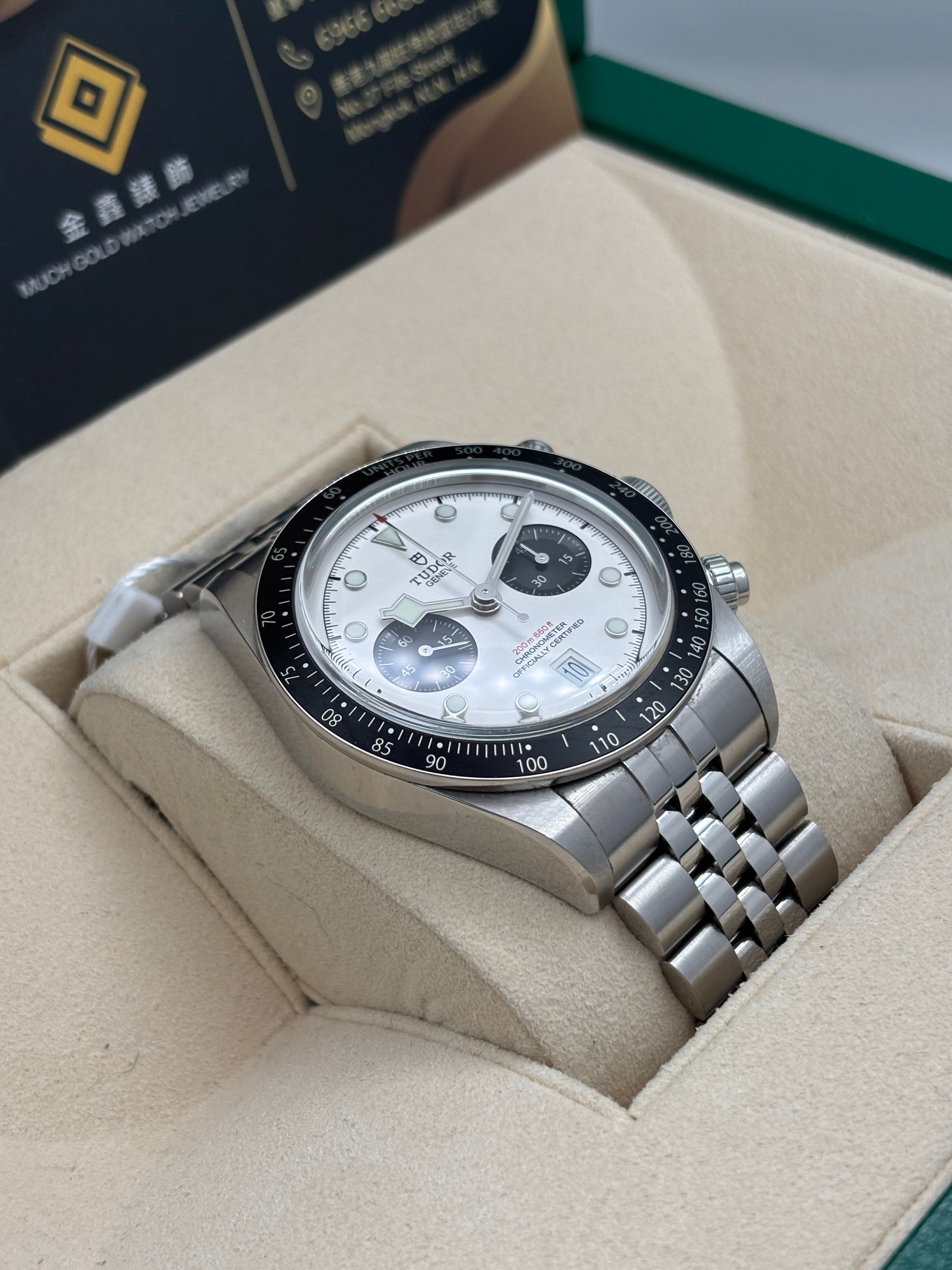 [SOLD OUT]二手 USED  TUDOR 帝舵 BLACK BAY CHRONOGRAPH 79360N 白色 2025年4月 全套 FULL SET