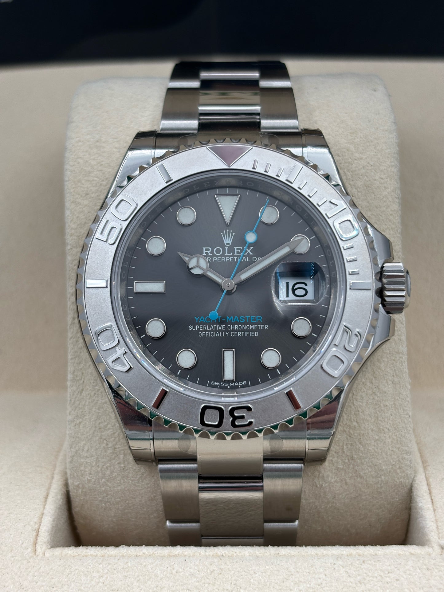 未試用品 New Old Stock  ROLEX 勞力士 Yacht-Master 116622 灰色 2017年11月 全套 FULL SET