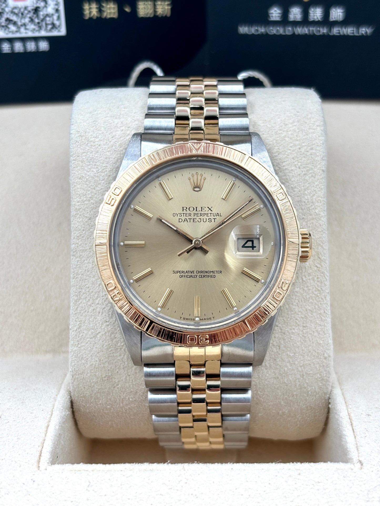 [SOLD OUT]二手 USED  ROLEX 勞力士 DATEJUST TURN-O-GRAPH 16253 金色 淨錶 WATCH ONLY