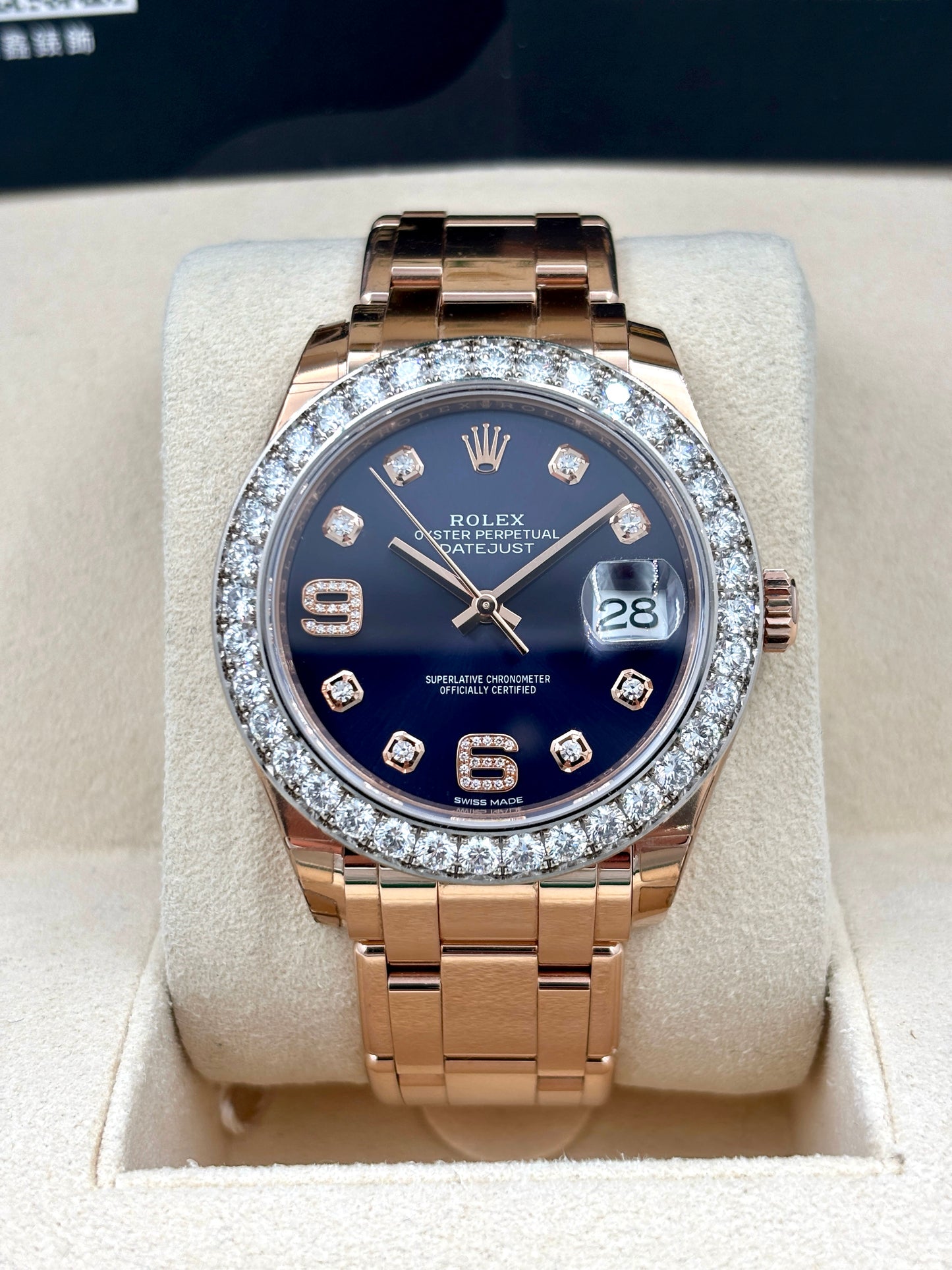 [SOLD OUT]二手 USED  ROLEX 勞力士 PEARL MASTER 86285 鑜鑽茄紫色 2018年5月 齊格 少量膠紙 白綠牌 全套 FULL SET