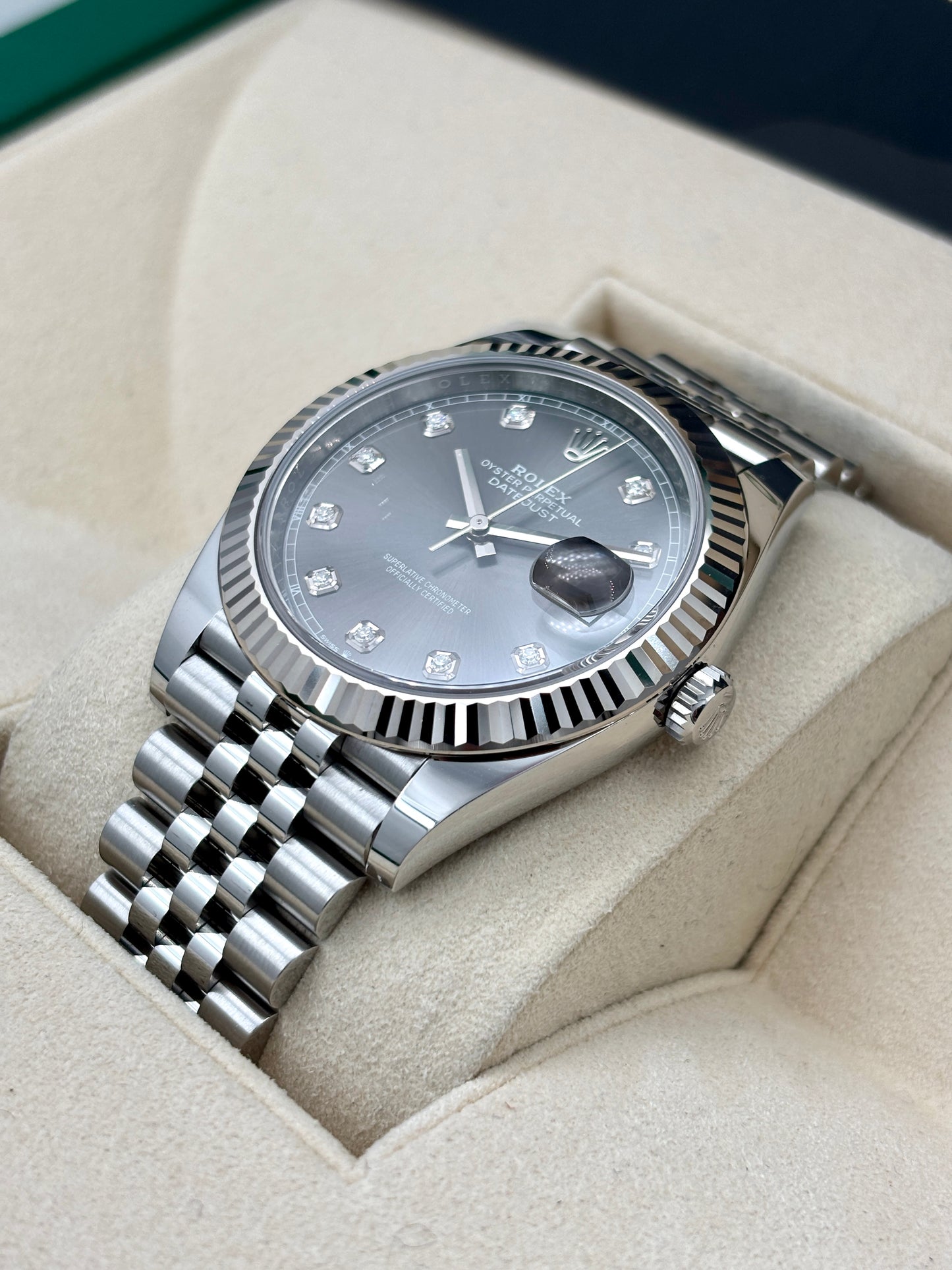 [SOLD OUT]二手 USED  ROLEX 勞力士 DATEJUST 126334 灰色鑽石字 2020年12月 NFC新卡 99.9%新 未打磨 全套 FULL SET