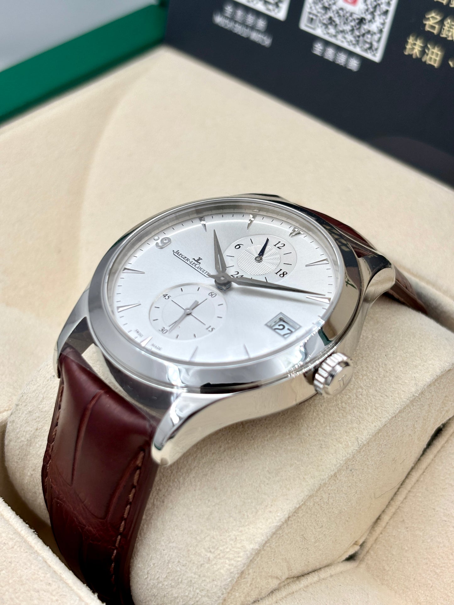 二手 USED  JAEGER-LECOULTRE 積家 MASTER CONTROL Q1628430 銀色 2011年7月 99.9%新 未打磨 全套 FULL SET
