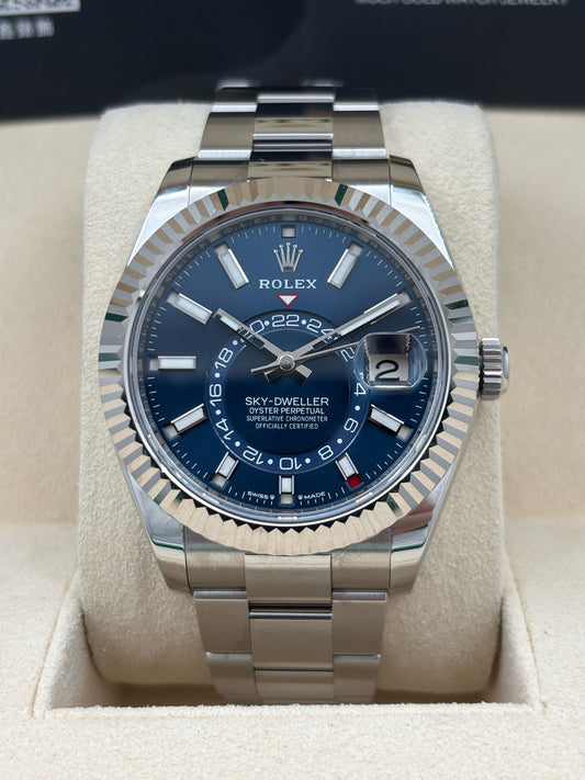 二手 USED  ROEX 勞力士 SKY-DWELLER 336934 藍色 2023年11月 未打磨 99.9%新 全套 FULL SET