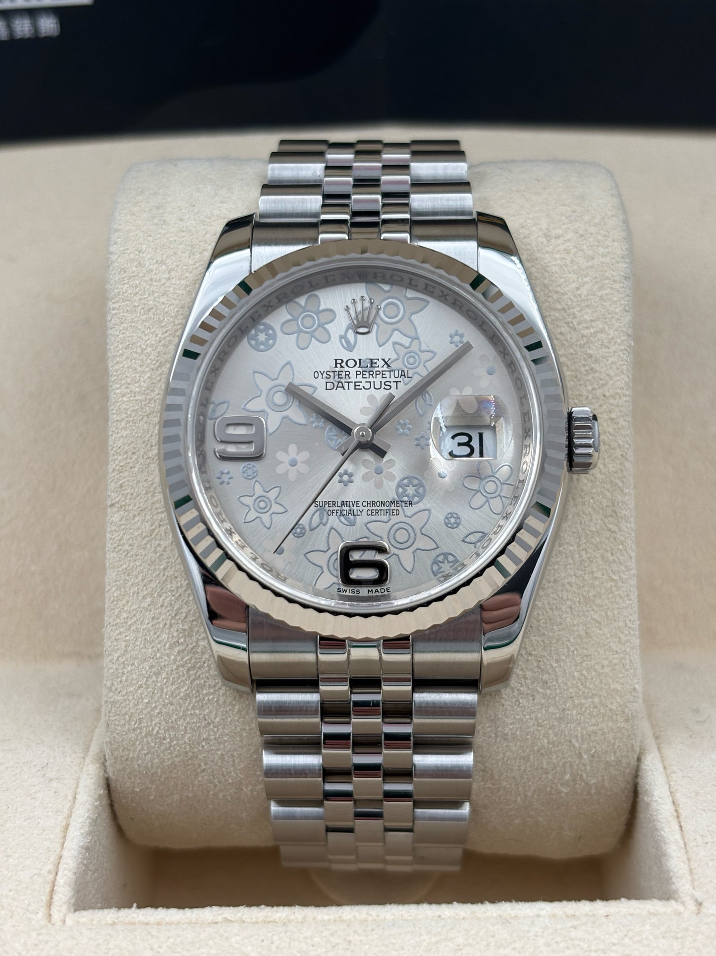 二手 USED  ROEX 勞力士 DATEJUST 116234 銀色花花面&nbsp; 2015年5月 全套 FULL SET AD單