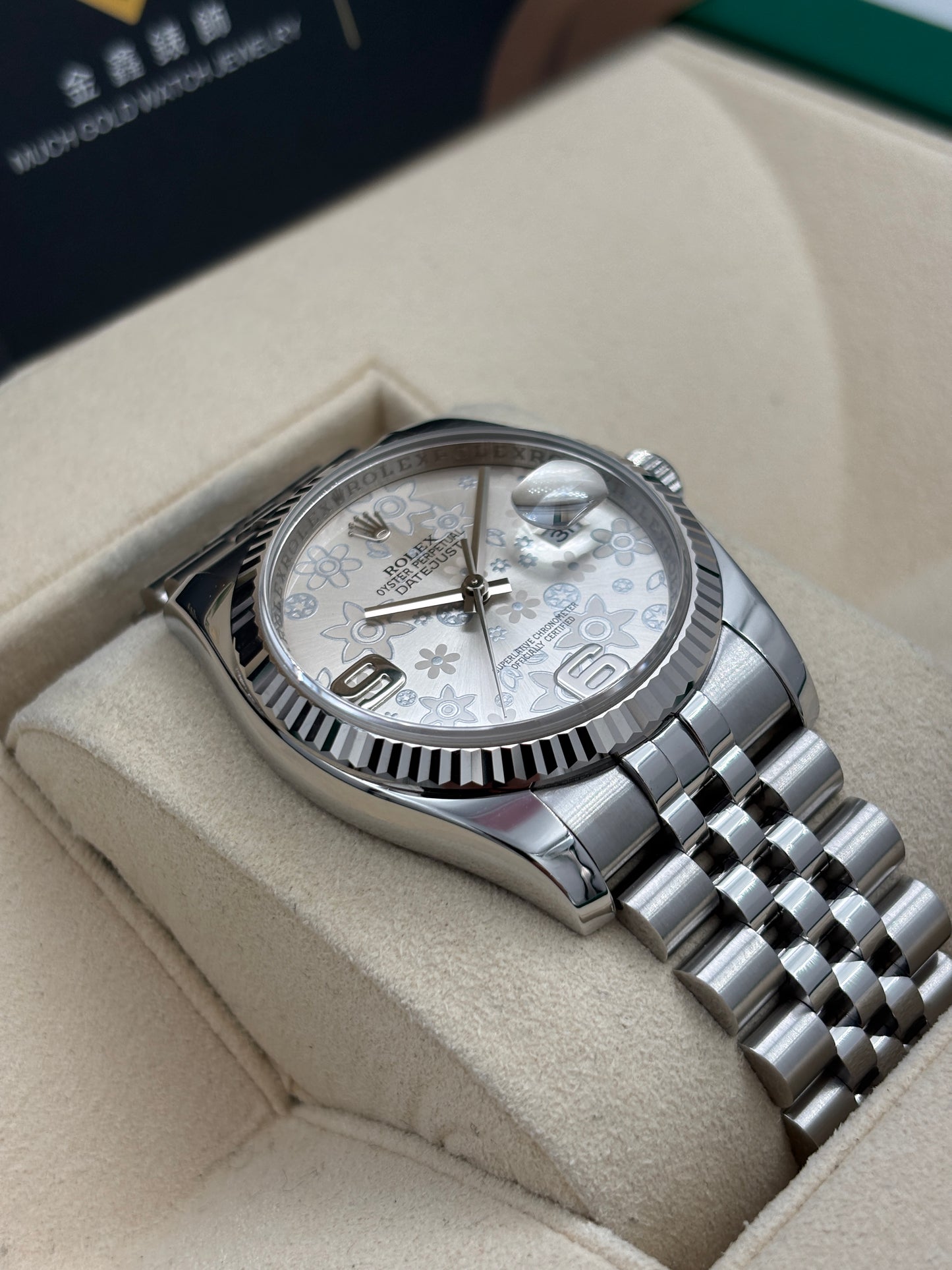 二手 USED  ROEX 勞力士 DATEJUST 116234 銀色花花面&nbsp; 2015年5月 全套 FULL SET AD單