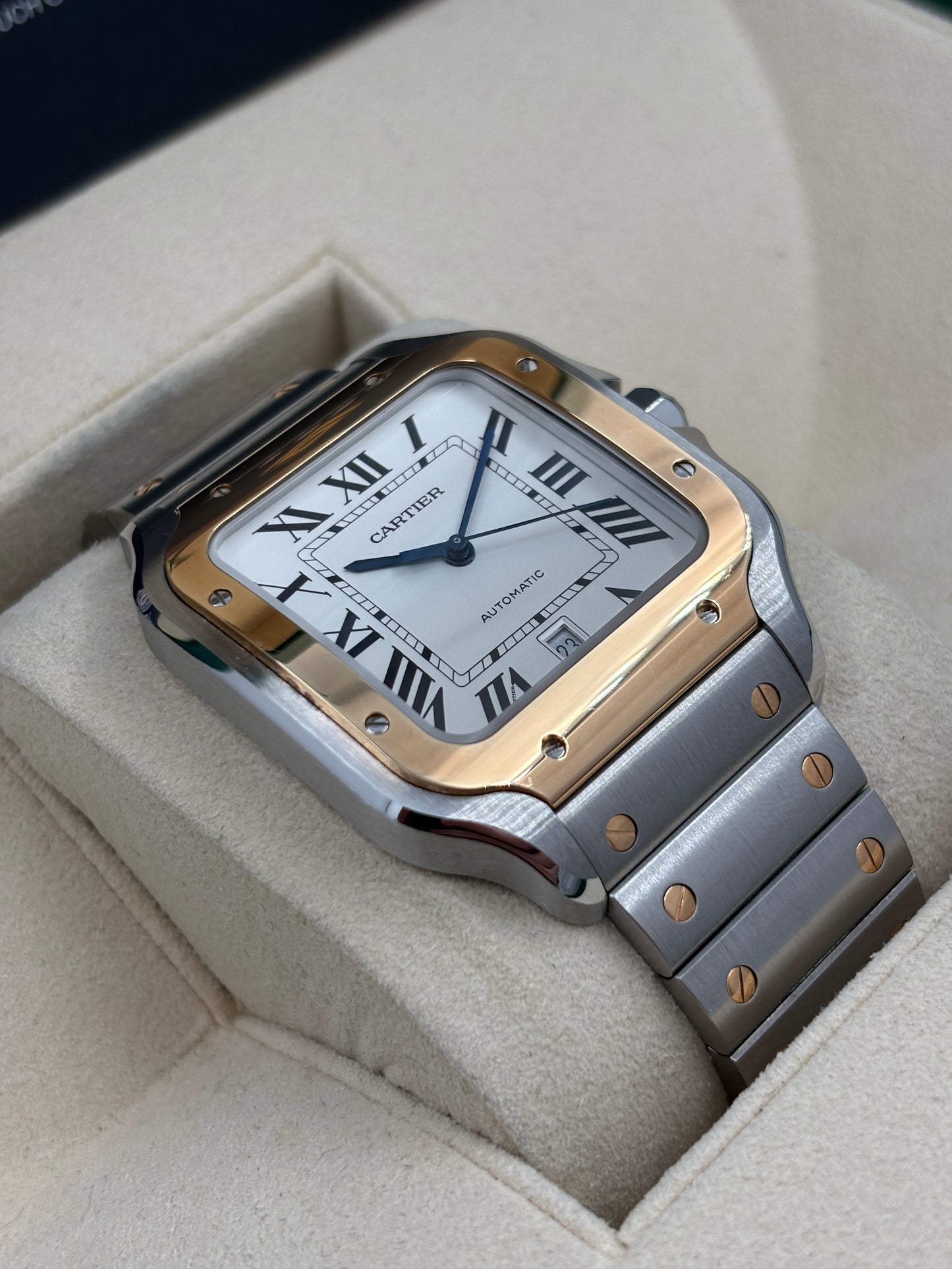二手 USED  CARTIER 卡地亞 SANTOS W2SA0006 白色羅馬數字 淨錶 WATCH ONLY