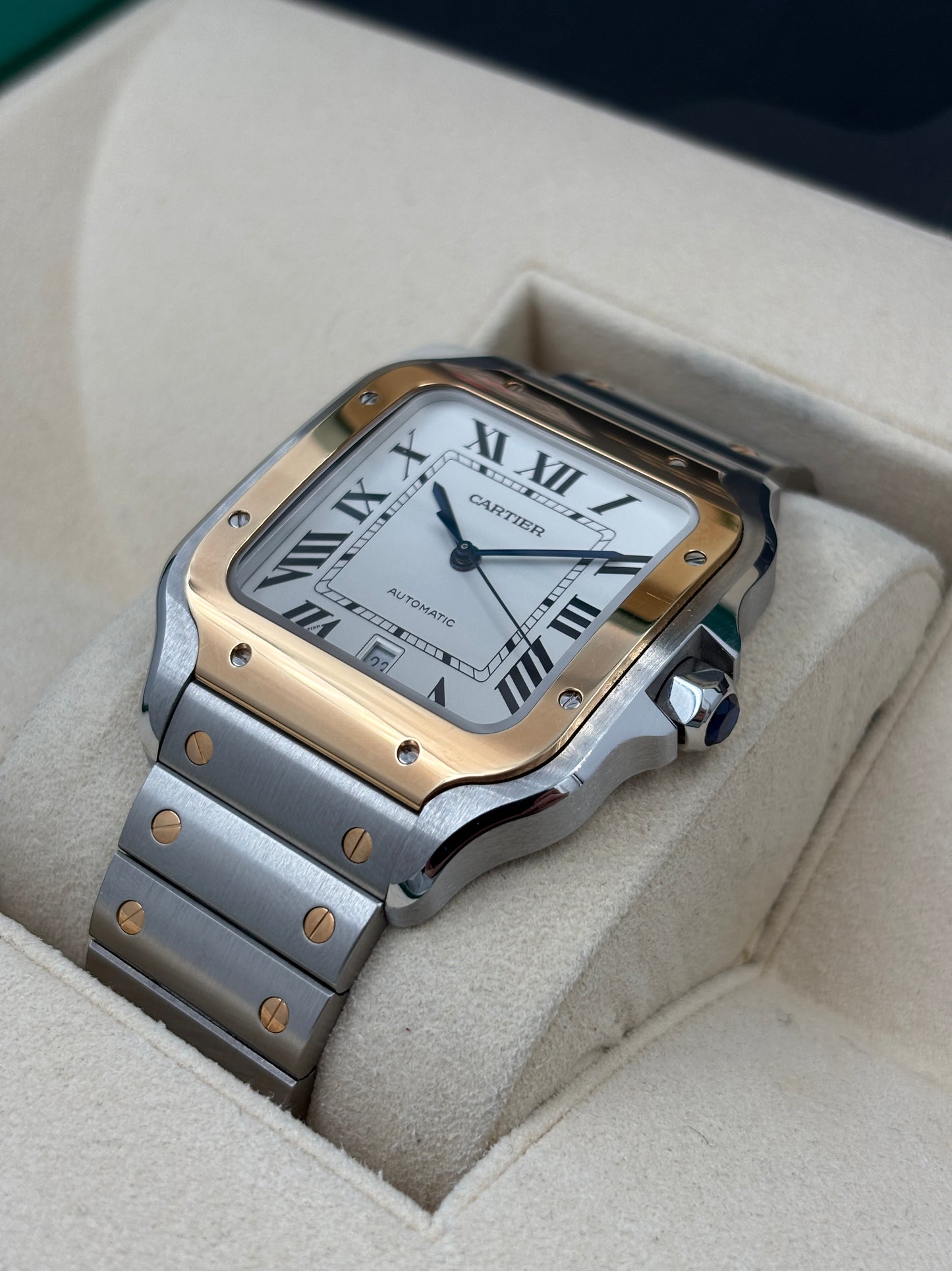 二手 USED  CARTIER 卡地亞 SANTOS W2SA0006 白色羅馬數字 淨錶 WATCH ONLY