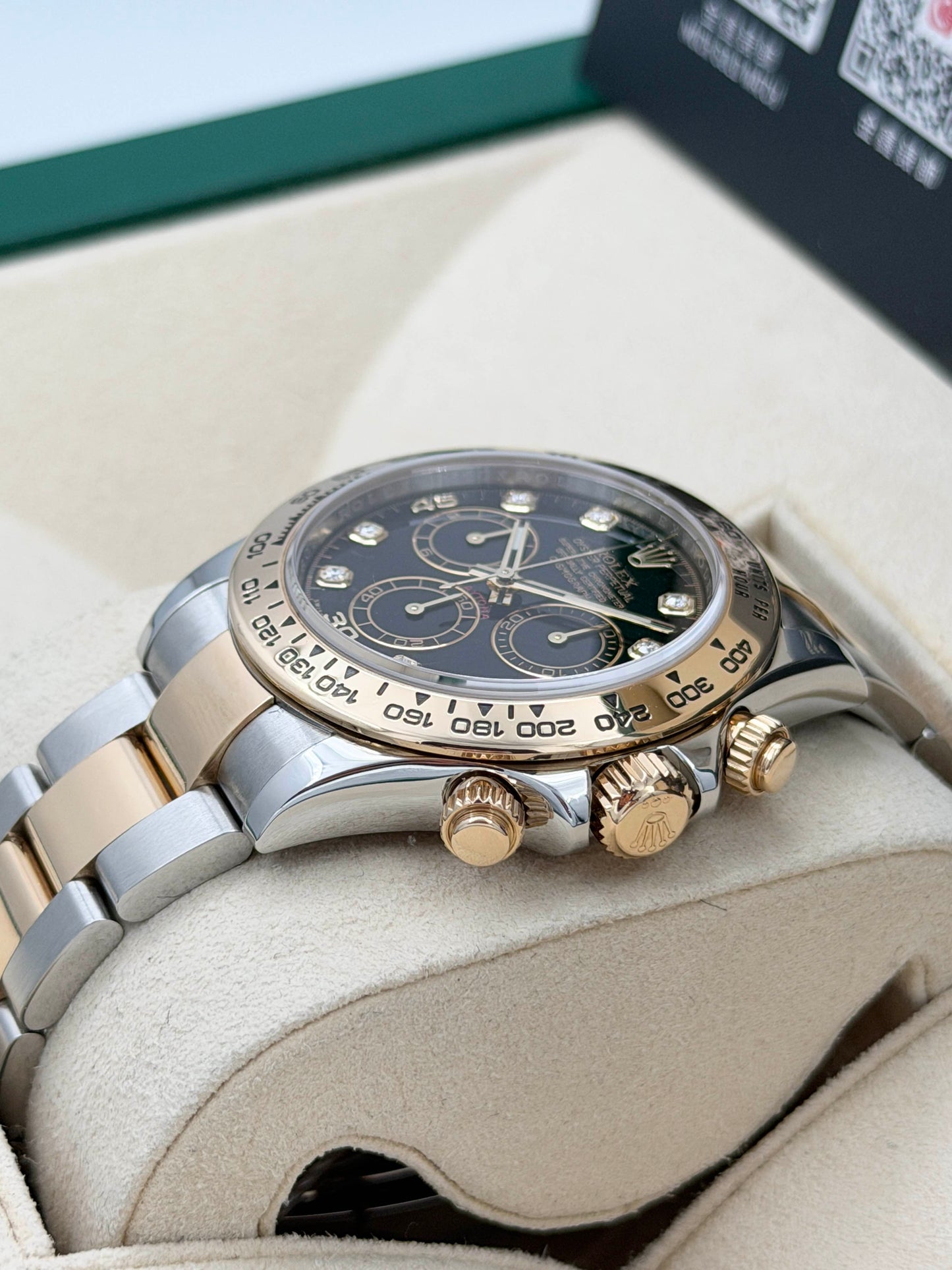 二手 Used ROLEX 勞力士 DAYTONA 116503G 2018年 黑色面鑽石字