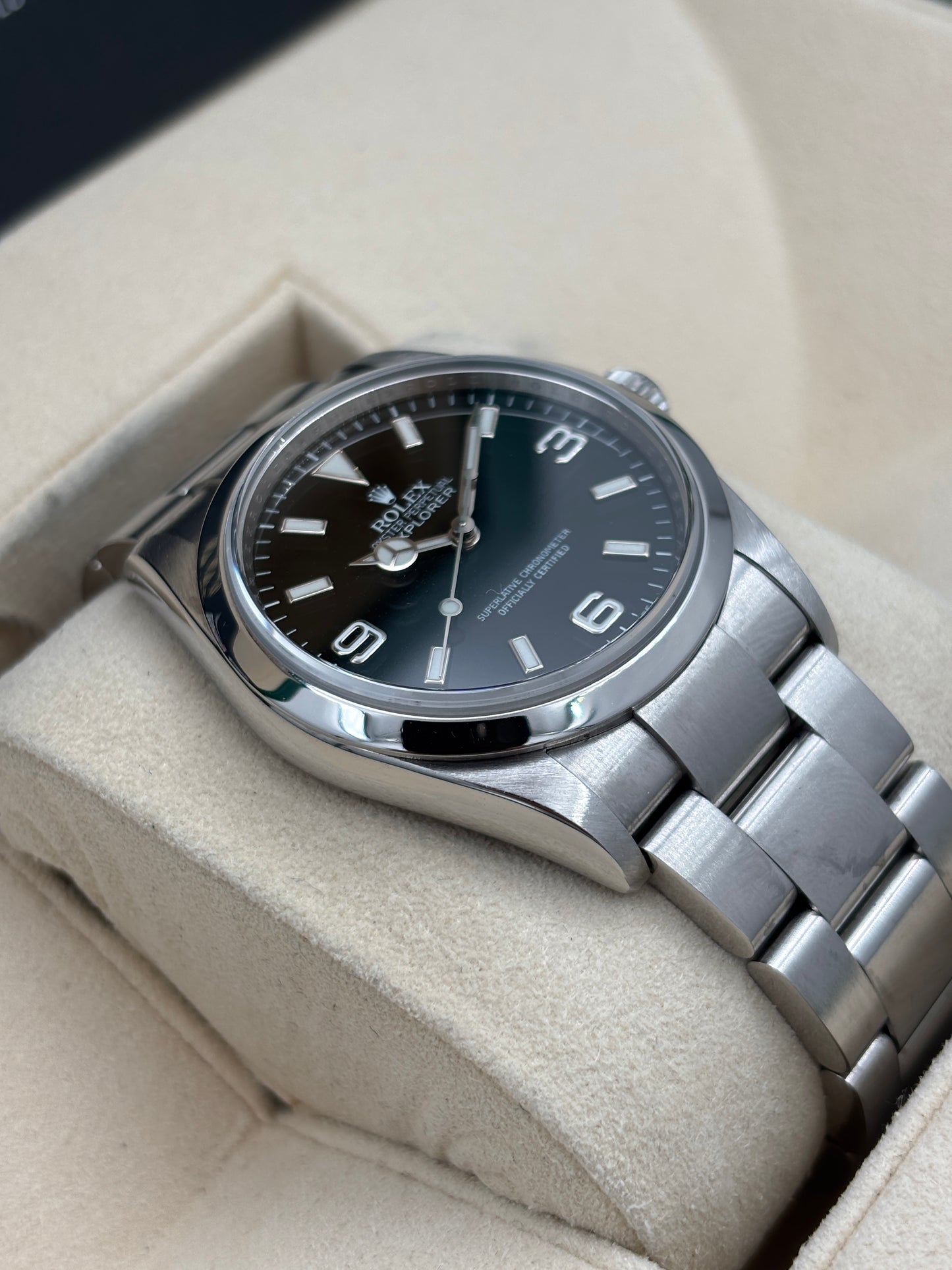 二手 USED  ROLEX 勞力士 EXPLORER 114270 黑色 約2008年 有內影 淨錶 WATCH ONLY