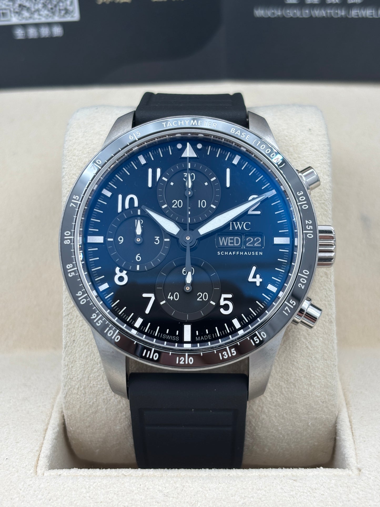 二手 USED  IWC 萬國 PILOT IW388305 黑色 2024年8月 未打磨 99.99%新 全套 FULL SET