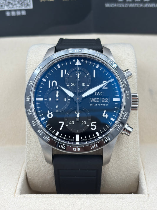 [SOLD OUT]二手 USED  IWC 萬國 PILOT IW388305 黑色 2024年8月 未打磨 99.99%新 全套 FULL SET