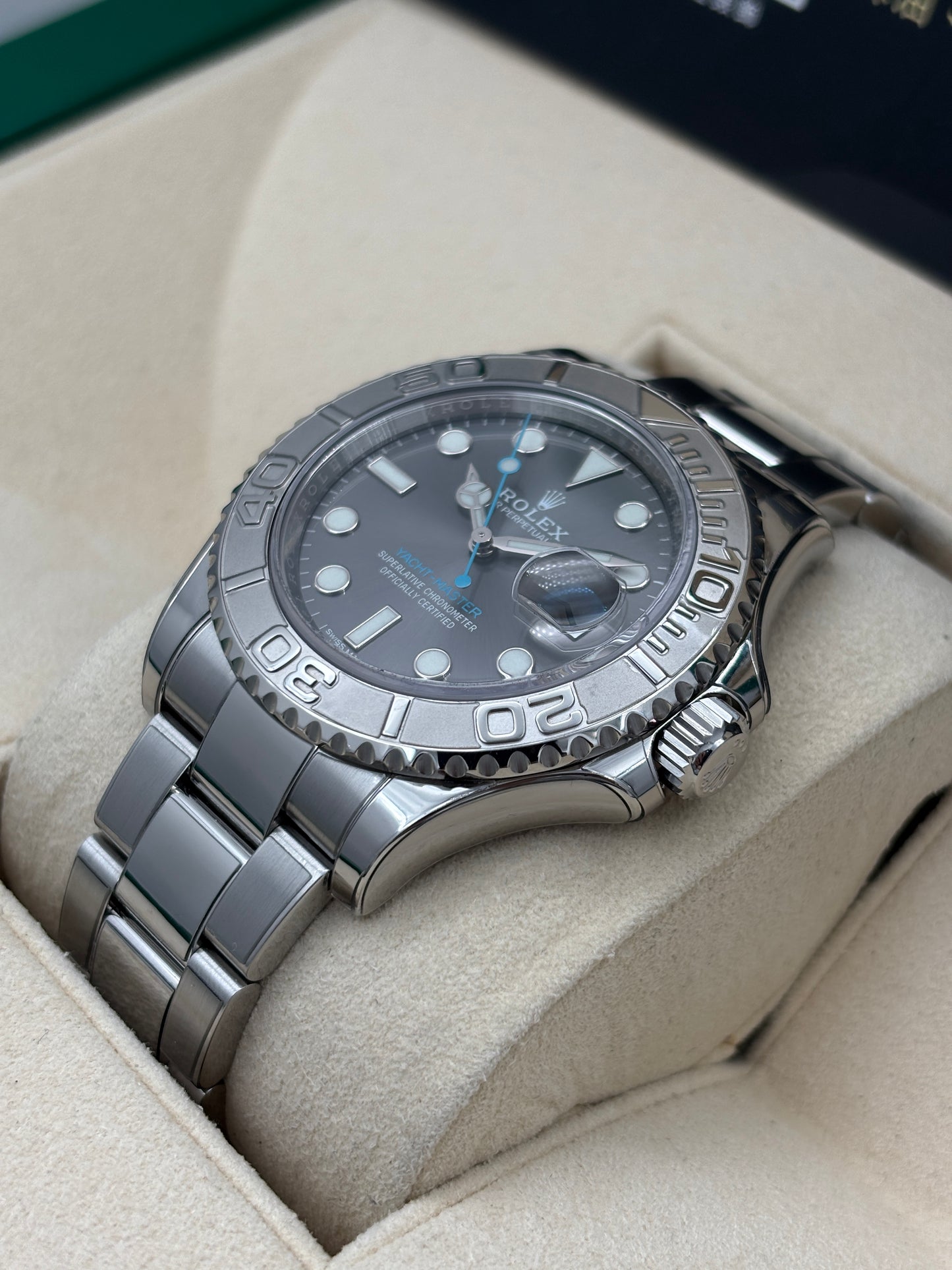 二手 USED  ROLEX 勞力士 YACHT-MASTER 116622 灰色 2017年1月 全套 FULL SET