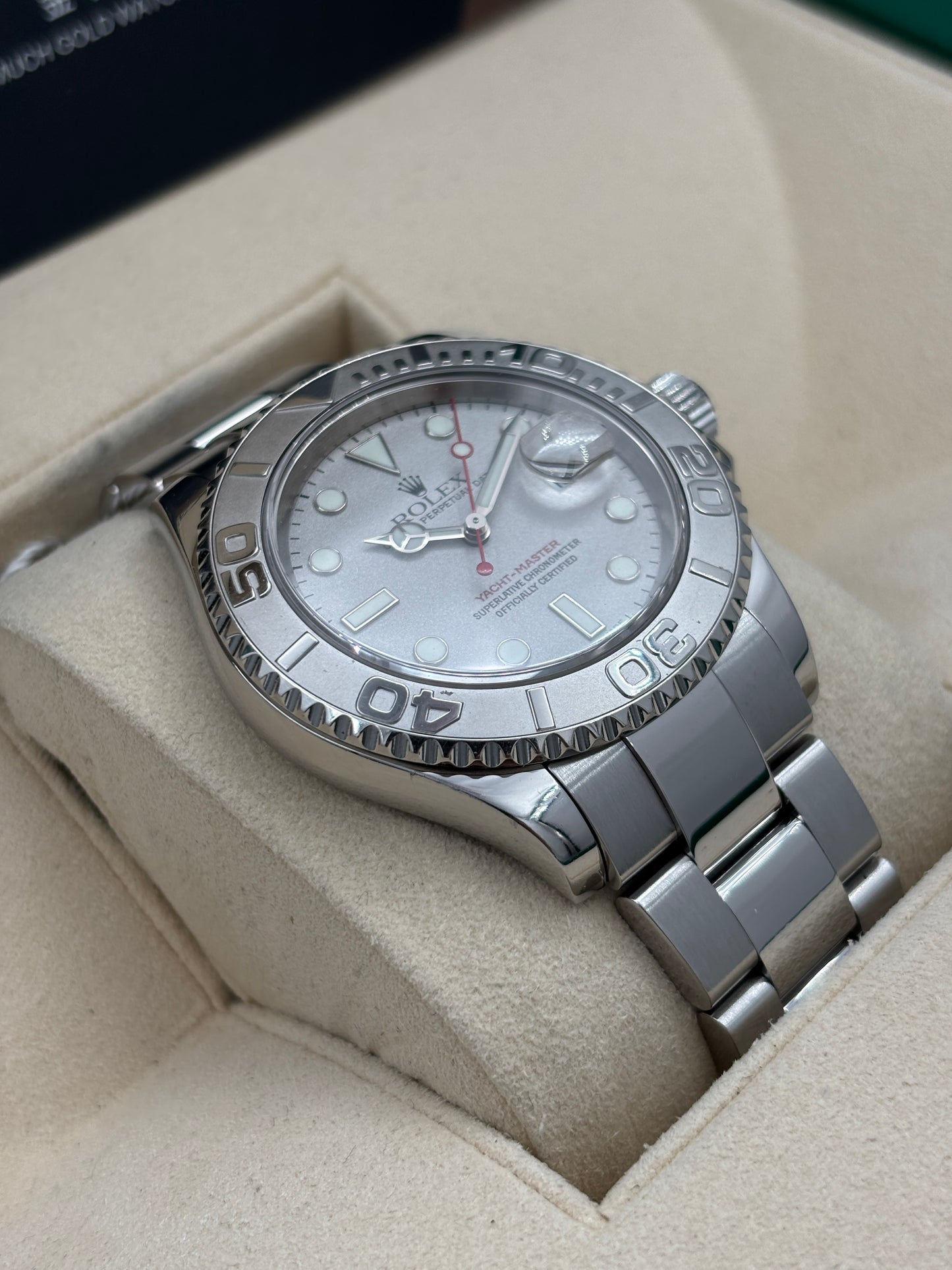 二手 USED  ROLEX 勞力士 YACHT-MASTER 16622 銀色 2002年8月 全套 FULL SET
