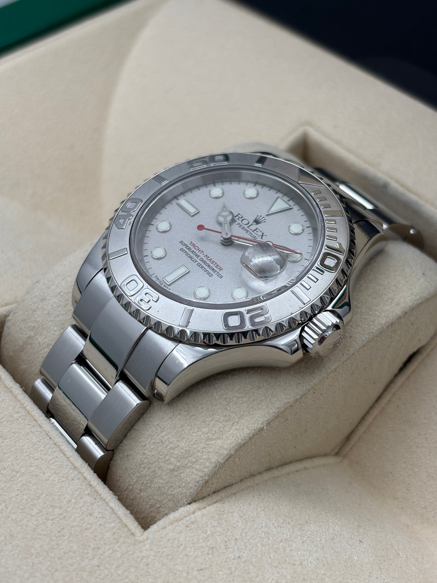 二手 USED  ROLEX 勞力士 YACHT-MASTER 16622 銀色 2002年8月 全套 FULL SET