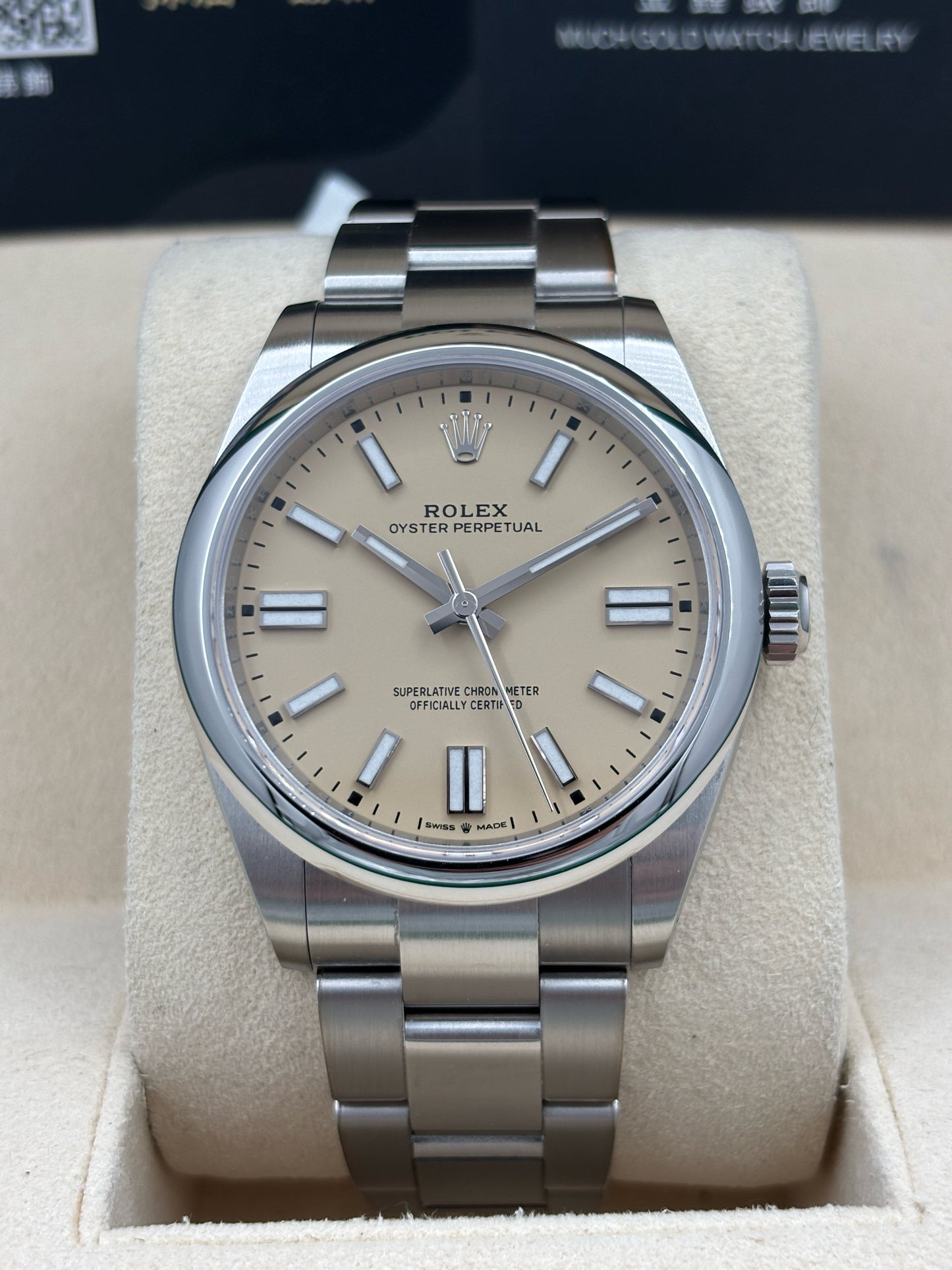 二手 USED  ROLEX 勞力士 OYSTER PERPETUAL 134300 米色 2025年7月 未打磨 99.99新 全套 FULL SET