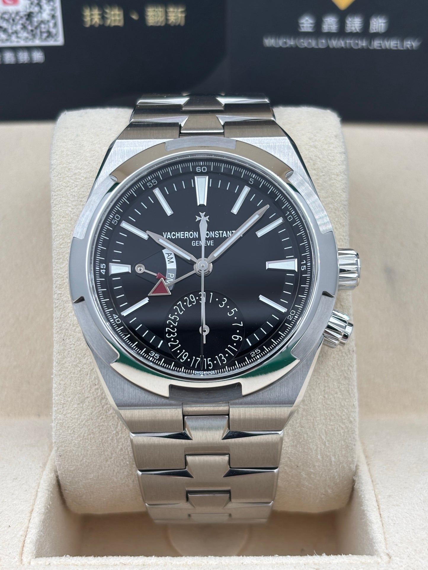 二手 USED  VACHERON CONSTANTIN 江詩丹頓 OVERSEAS 7900V/110A-B546 黑色 2022年12月 未打磨 99.99%新 全套 FULL SET