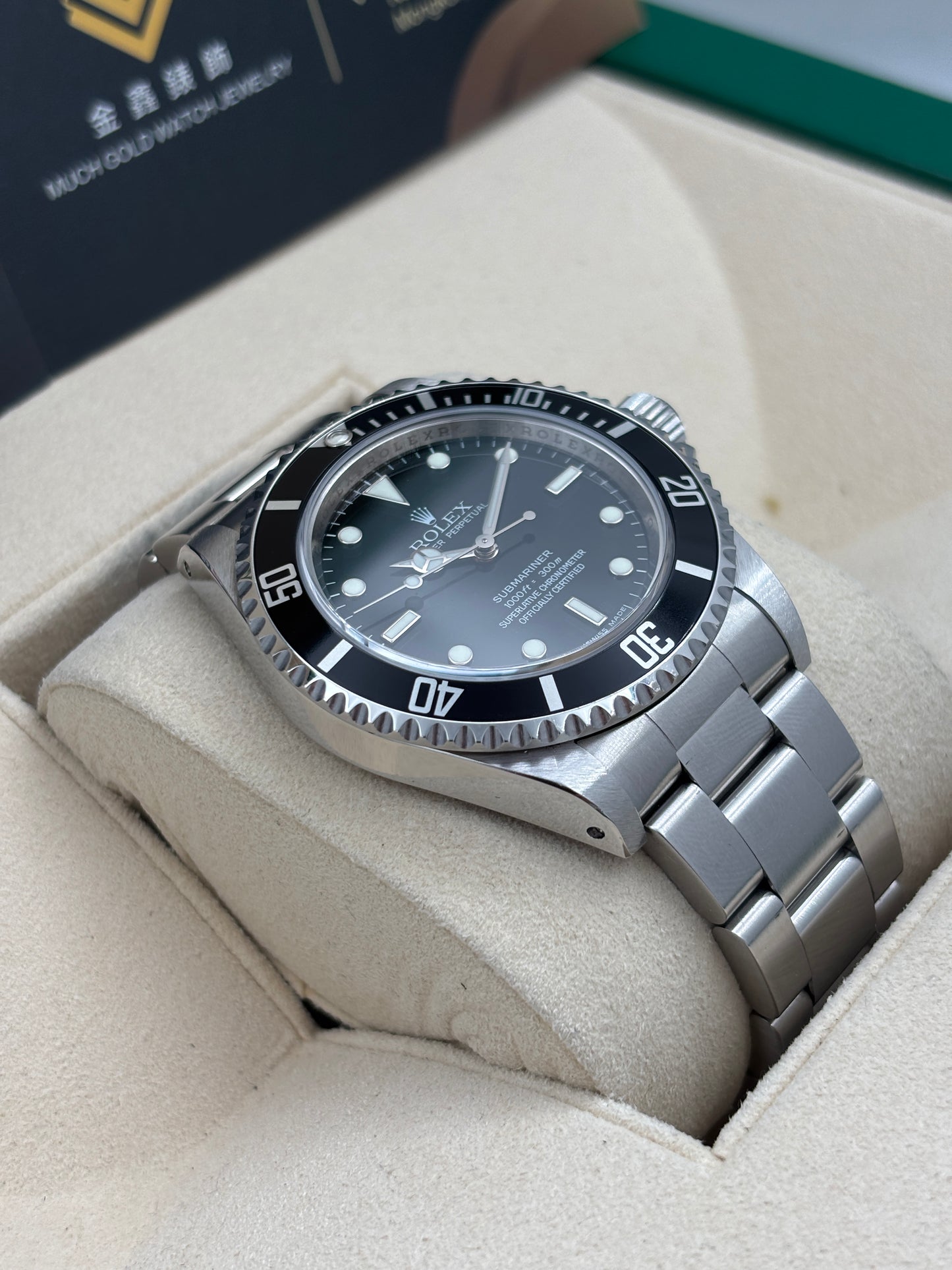 二手 USED  ROLEX 勞力士 SUBMARINER 14060 黑色 約2007年 未打磨 四行字 淨錶 WATCH ONLY