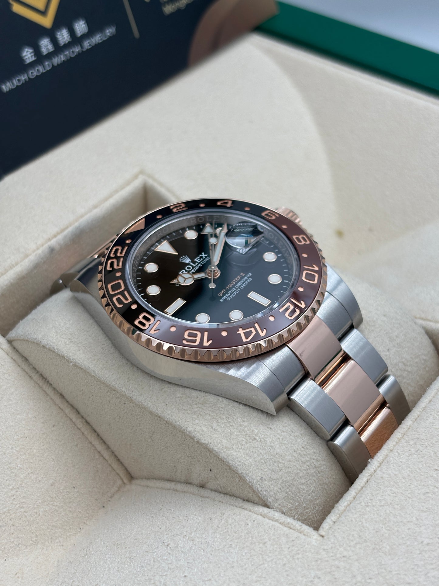 [SOLD OUT]二手 USED  ROLEX 勞力士 GMT-MASTER II 126711CHNR 黑色 2020年7月 白綠卡 全套 FULL SET