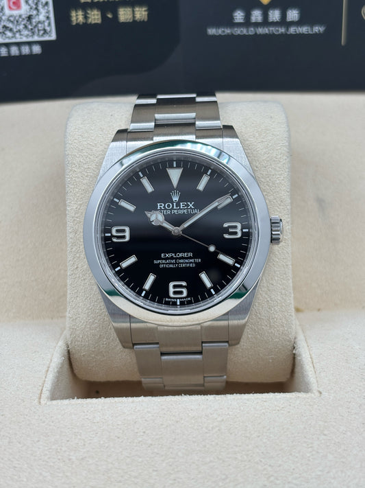 二手 USED  ROLEX 勞力士 EXPLORER 214270 黑色 2016年11月 全套 FULL SET