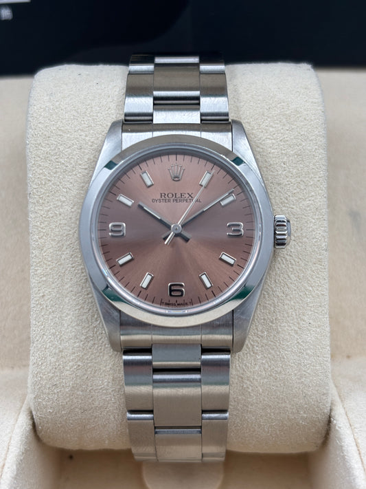 二手 USED  ROLEX 勞力士 OYSTER PERPETUAL 67480 三文魚面 1998年10月 全套 FULL SET AD單