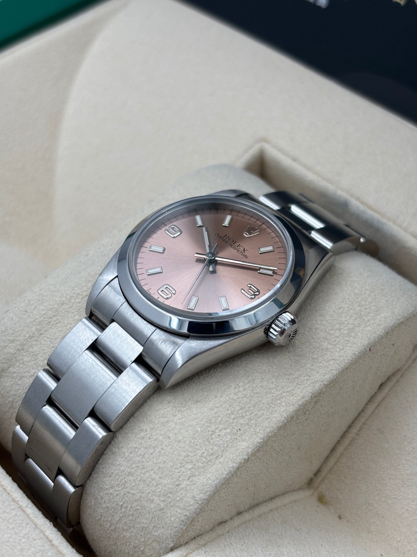 二手 USED  ROLEX 勞力士 OYSTER PERPETUAL 67480 三文魚面 1998年10月 全套 FULL SET AD單