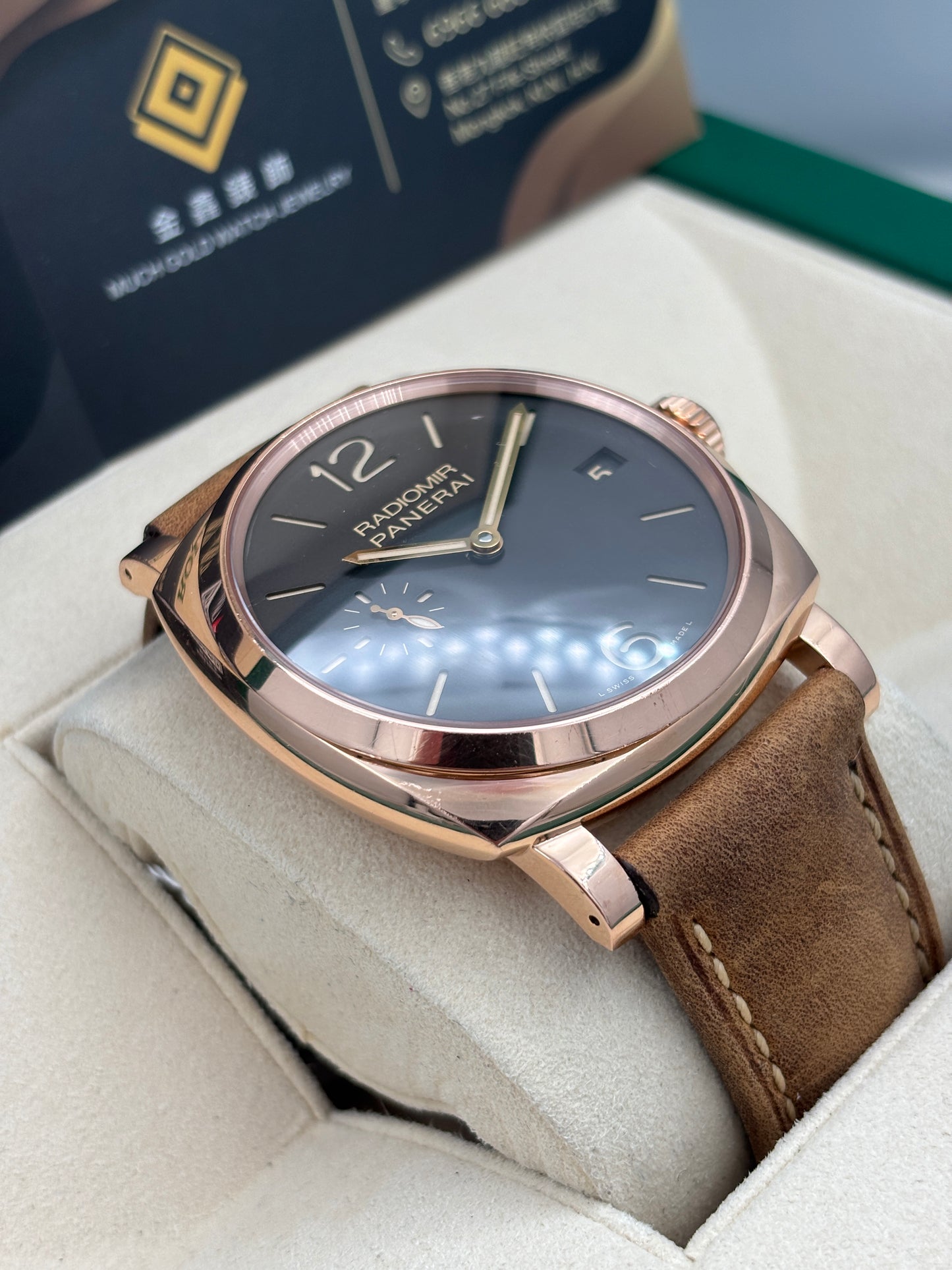 二手 USED  PANERAI 沛納海 RADIOMIR 1940 3 DAYS PAM00515 黑色 18k金 淨錶 WATCH ONLY