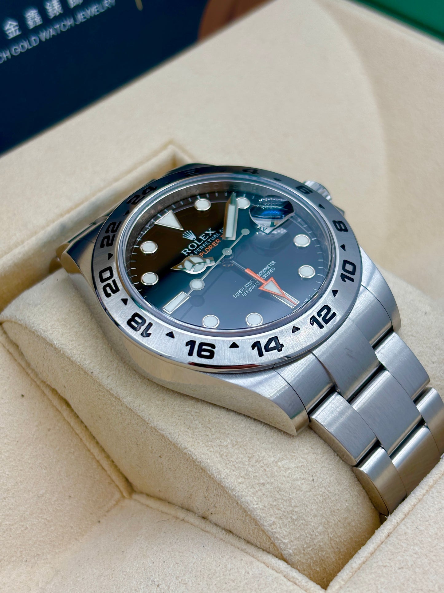 二手 USED  ROLEX 勞力士 EXPLORER II 216570 黑色 2012年11月 全套 FULL SET